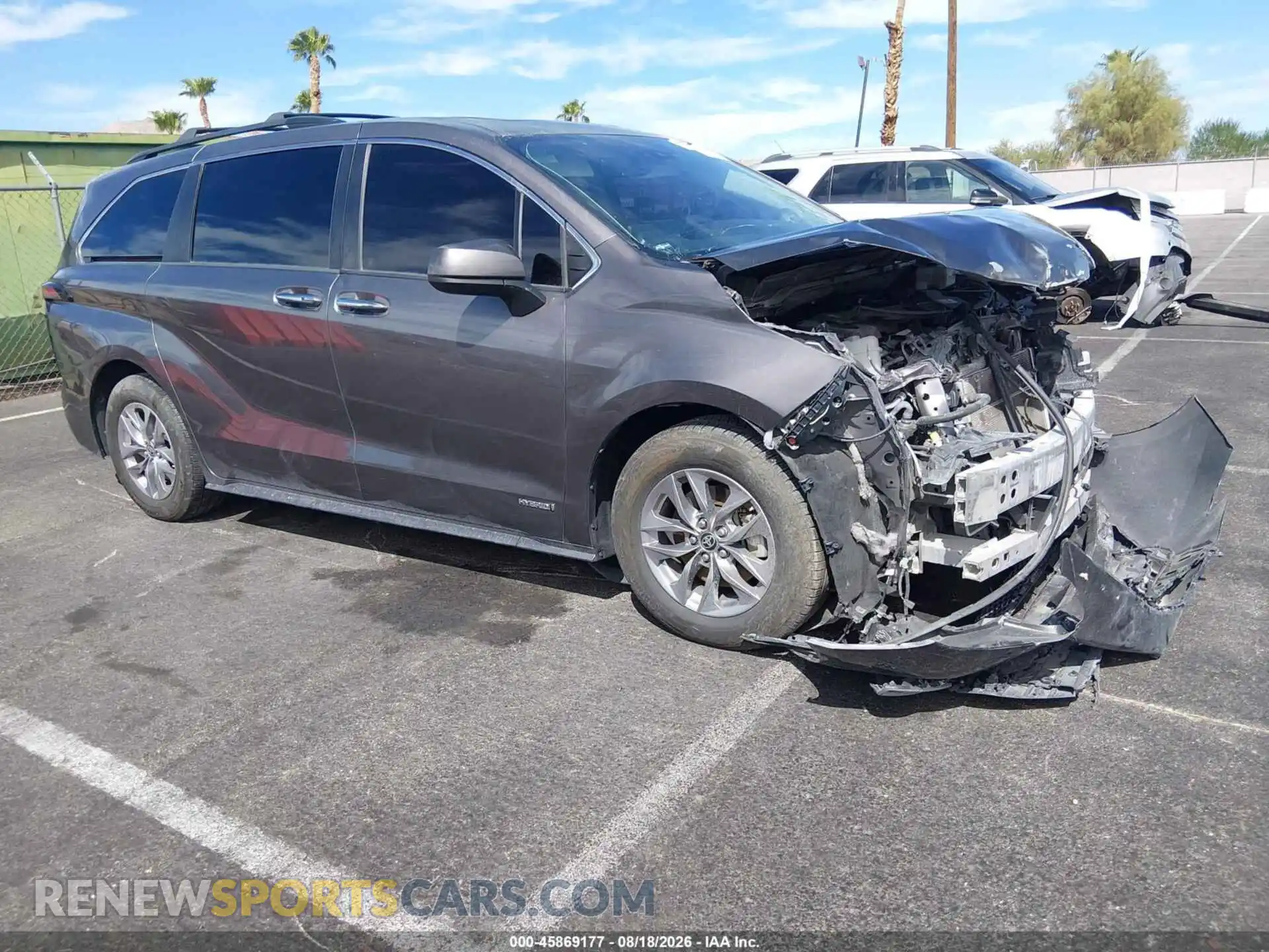 1 Photograph of a damaged car 5TDJRKEC5MS031966 TOYOTA SIENNA 2021