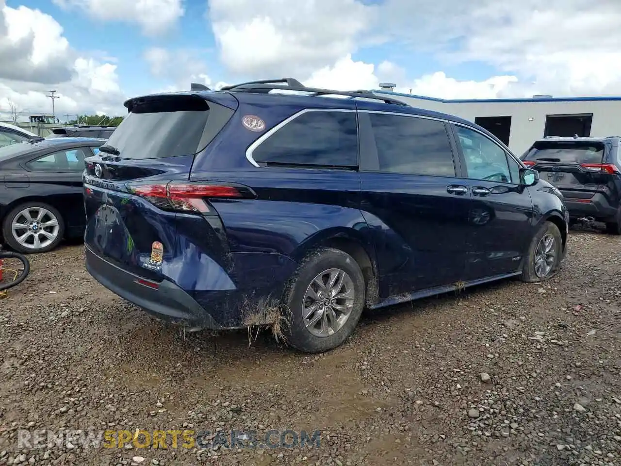 3 fotografías del automóvil dañado 5TDJRKEC6MS035752 TOYOTA SIENNA 2021