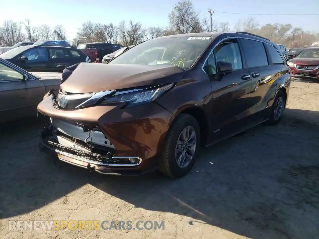 1 Photograph of a damaged car 5TDJRKECXMS064297 TOYOTA SIENNA 2021