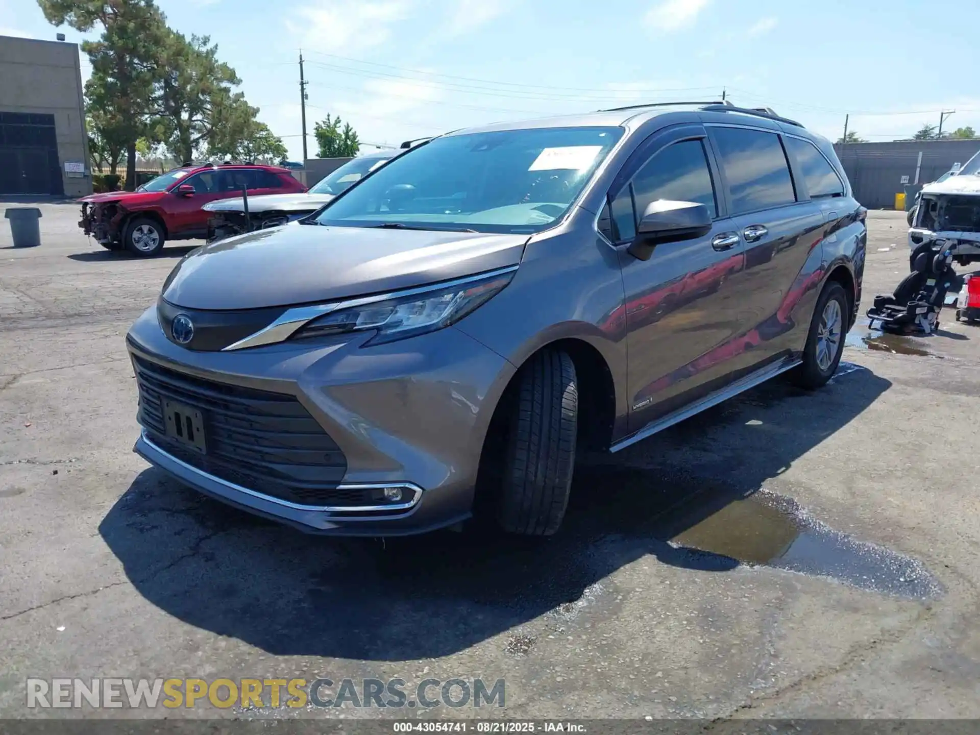 2 fotografías del automóvil dañado 5TDJSKFC0MS028170 TOYOTA SIENNA 2021
