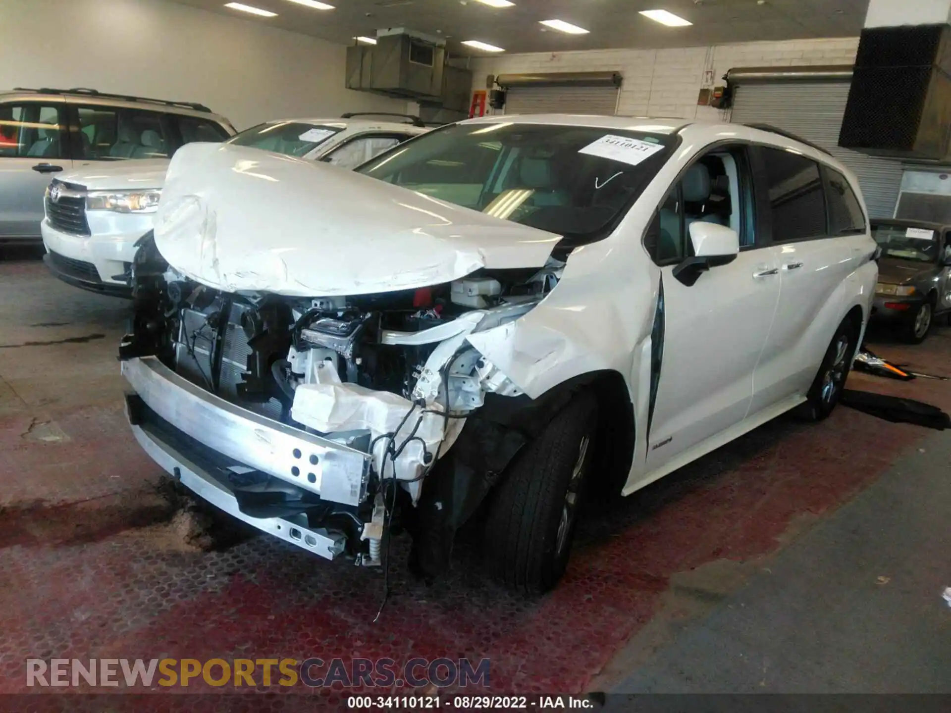 2 Photograph of a damaged car 5TDJSKFC3MS027191 TOYOTA SIENNA 2021