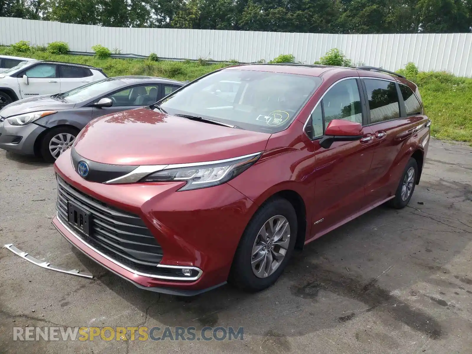 2 Фотография поврежденного автомобиля 5TDJSKFC5MS009114 TOYOTA SIENNA 2021