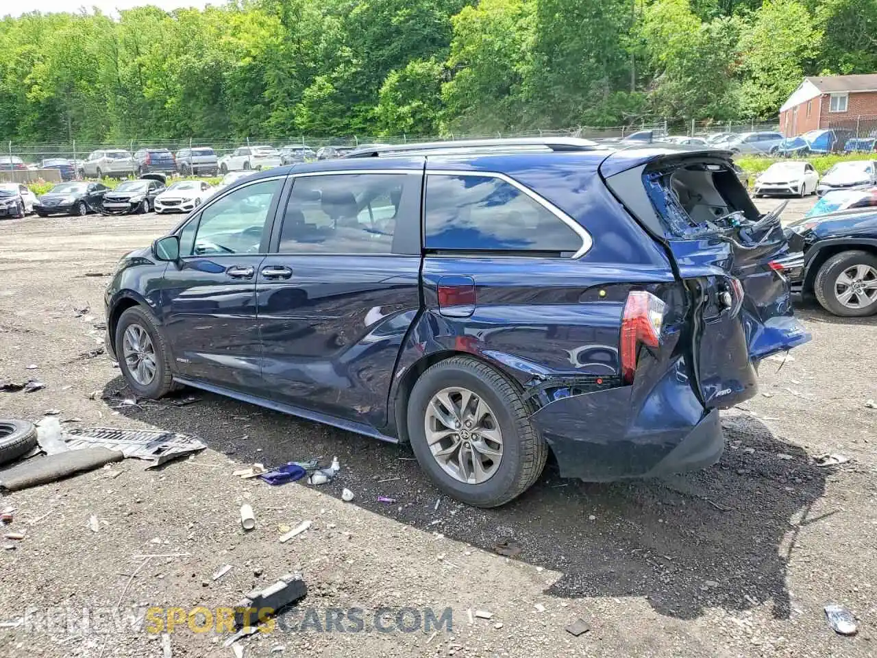 2 Photograph of a damaged car 5TDJSKFCXMS004264 TOYOTA SIENNA 2021