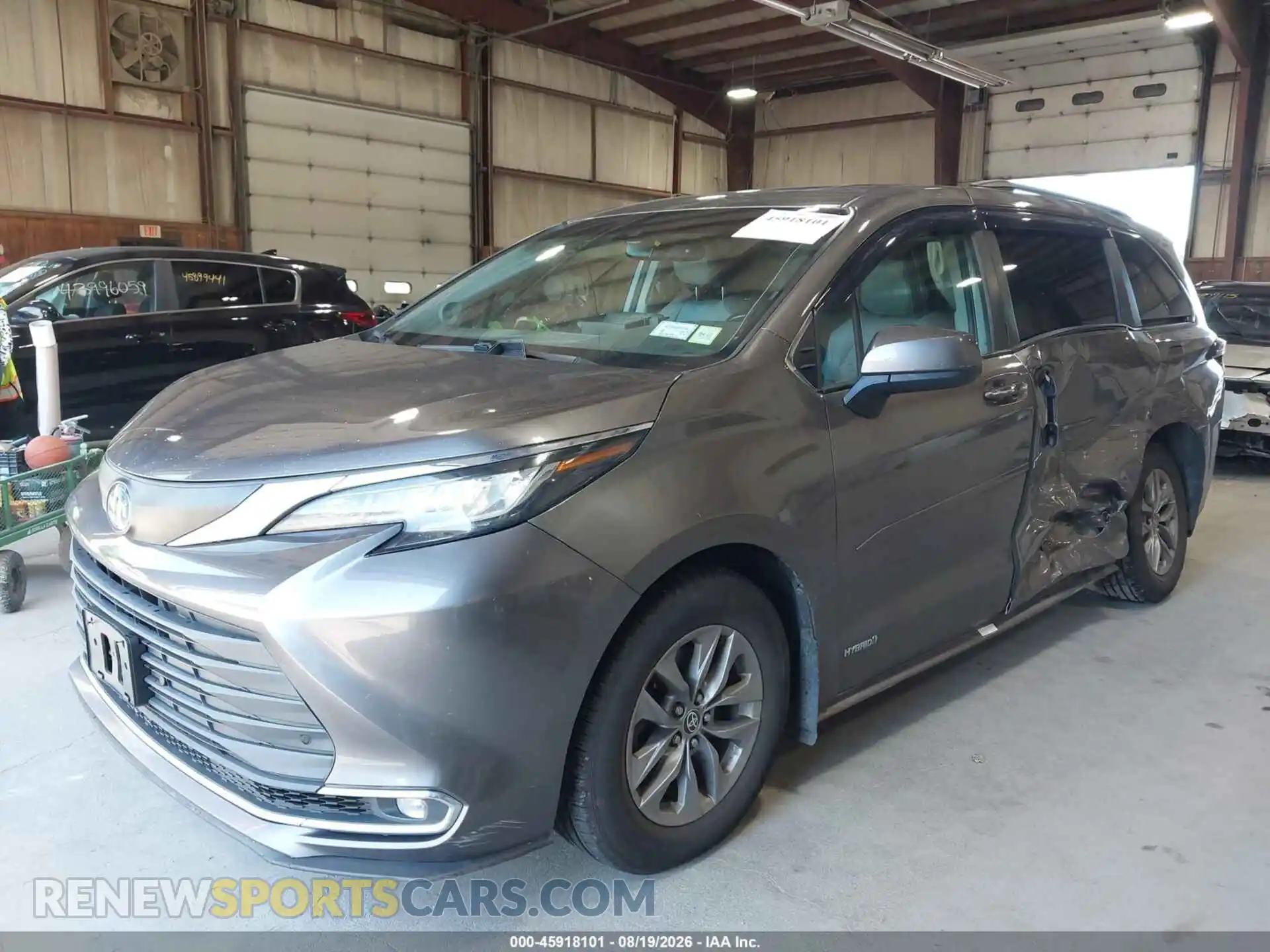 2 Photograph of a damaged car 5TDJSKFCXMS019847 TOYOTA SIENNA 2021