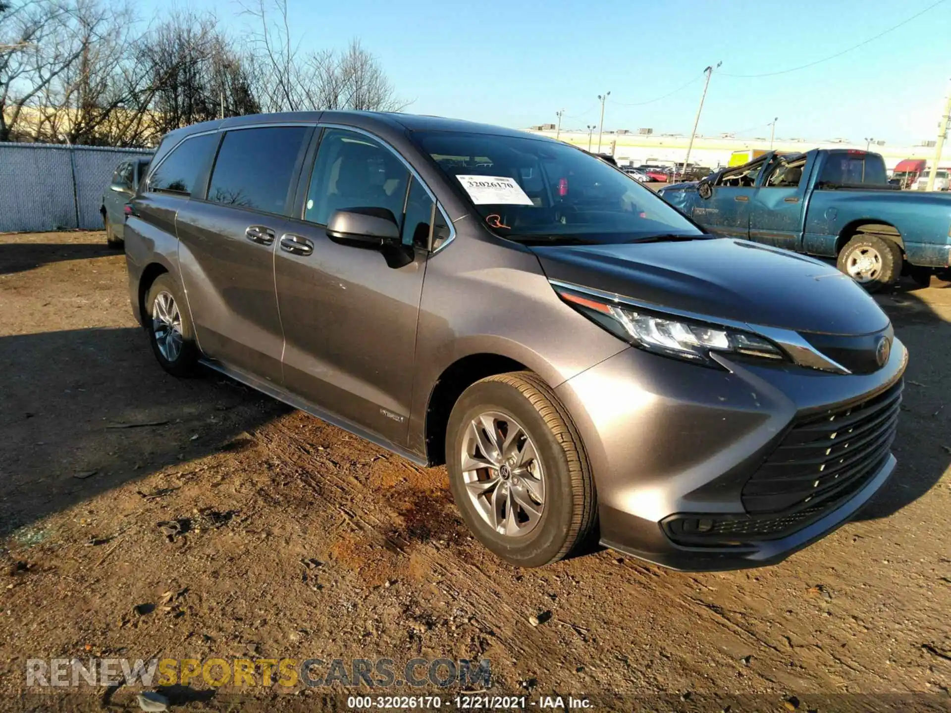 1 fotografías del automóvil dañado 5TDKRKEC1MS045643 TOYOTA SIENNA 2021