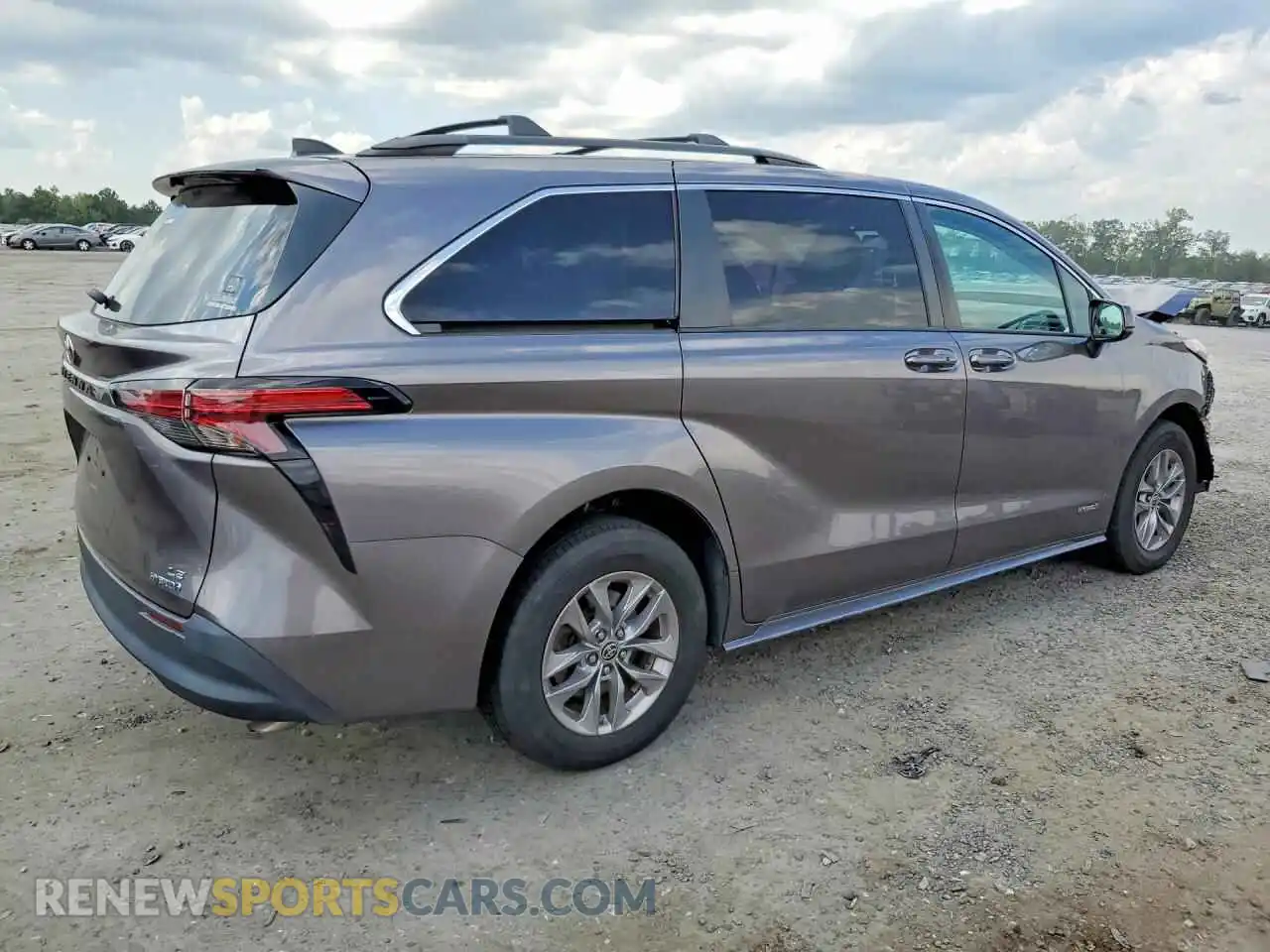 3 fotografías del automóvil dañado 5TDKRKEC2MS057042 TOYOTA SIENNA 2021