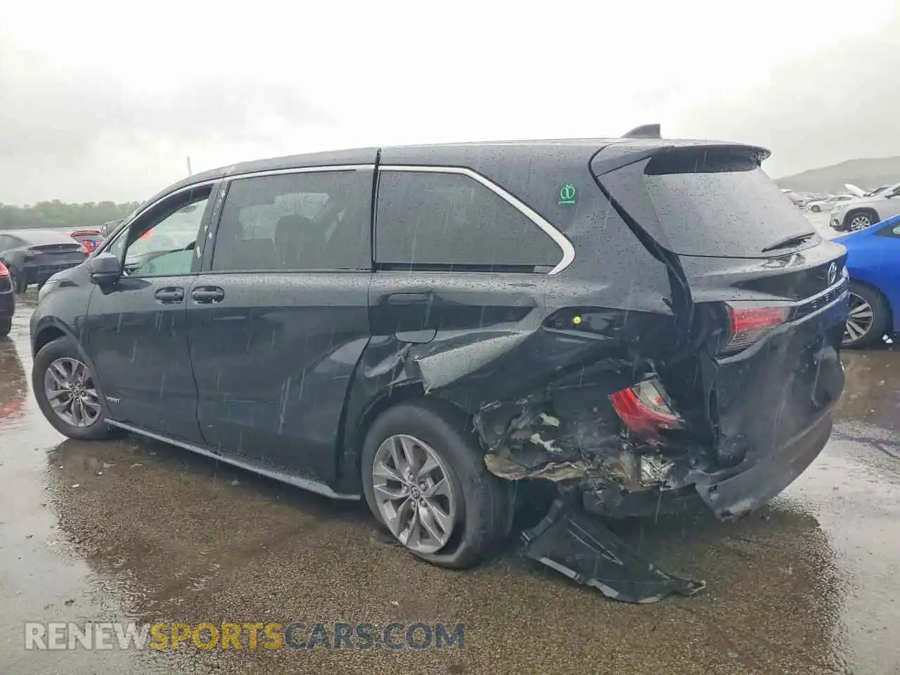 2 fotografías del automóvil dañado 5TDKRKEC9MS047835 TOYOTA SIENNA 2021