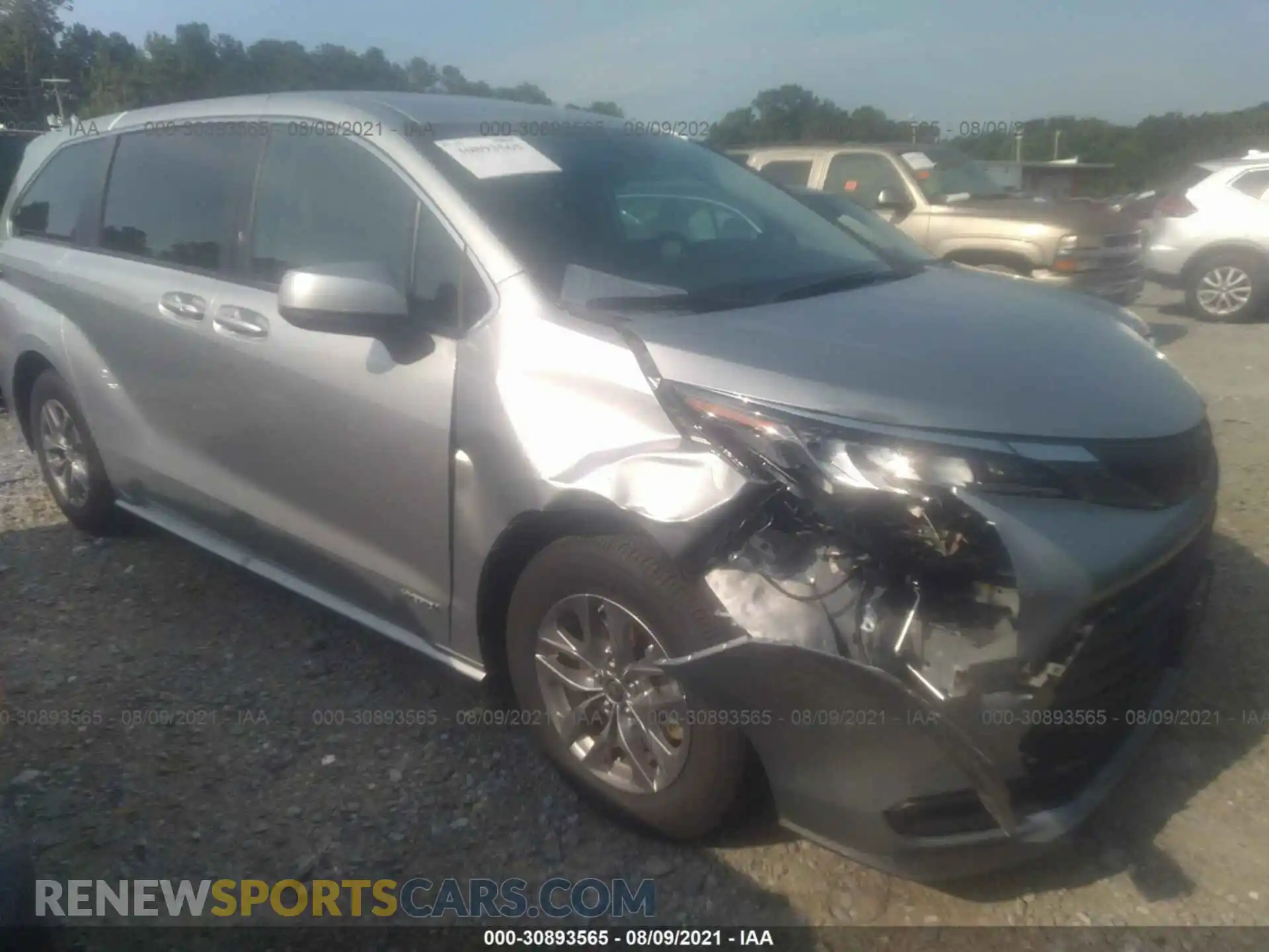 1 Photograph of a damaged car 5TDKRKECXMS028503 TOYOTA SIENNA 2021