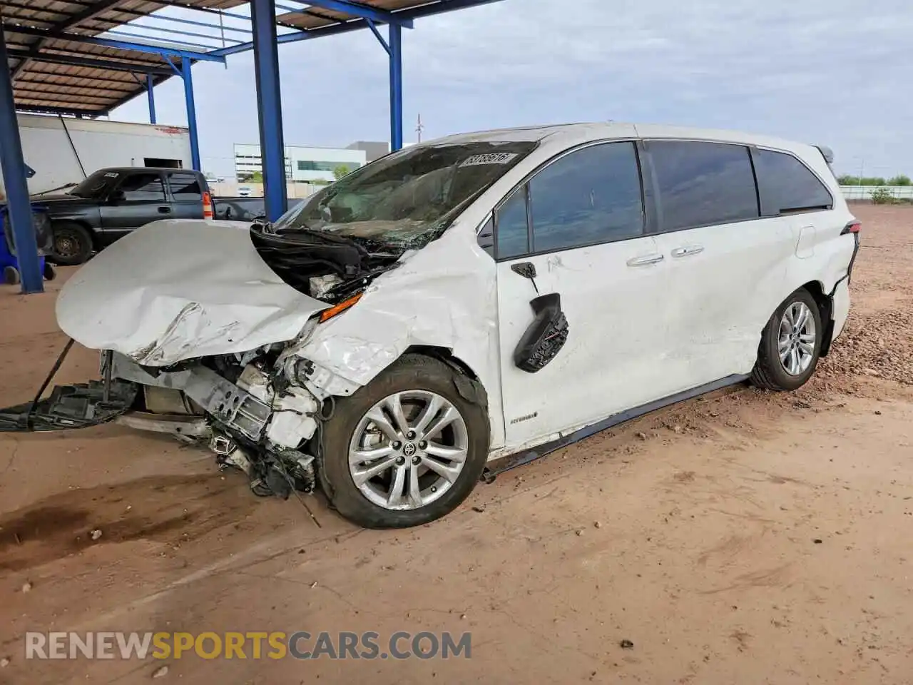 1 Photograph of a damaged car 5TDXSKFC0MS032259 TOYOTA SIENNA 2021