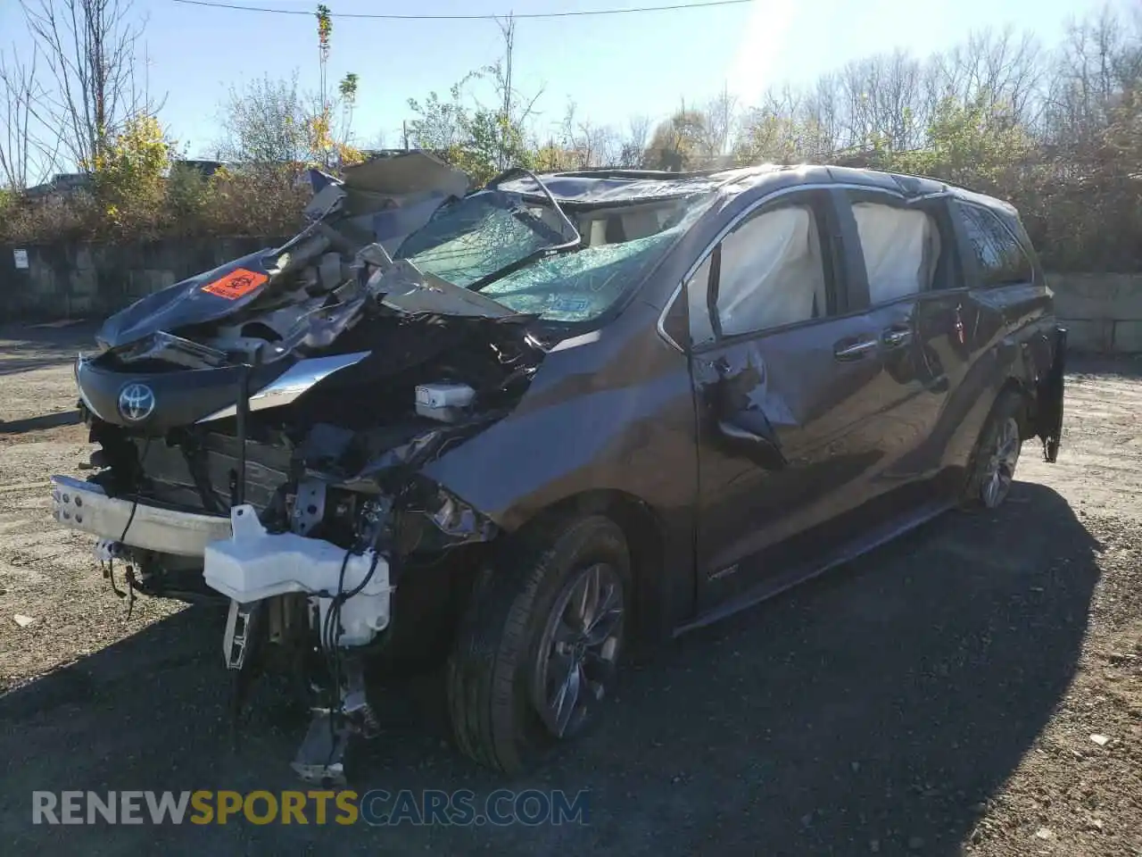 2 Photograph of a damaged car 5TDYRKEC0MS025376 TOYOTA SIENNA 2021