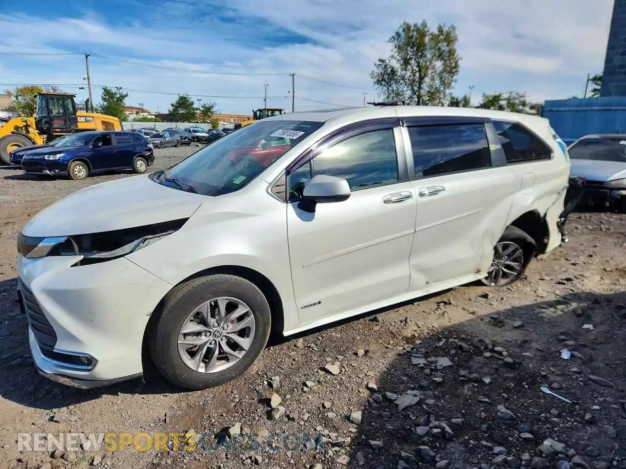 1 fotografías del automóvil dañado 5TDYRKEC0MS051685 TOYOTA SIENNA 2021