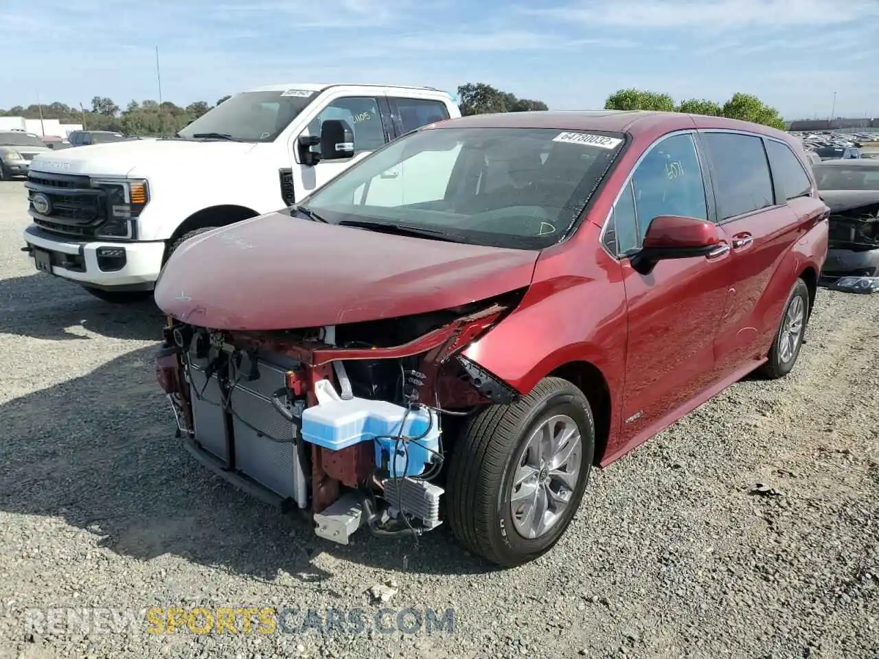 2 Photograph of a damaged car 5TDYRKEC0MS061763 TOYOTA SIENNA 2021