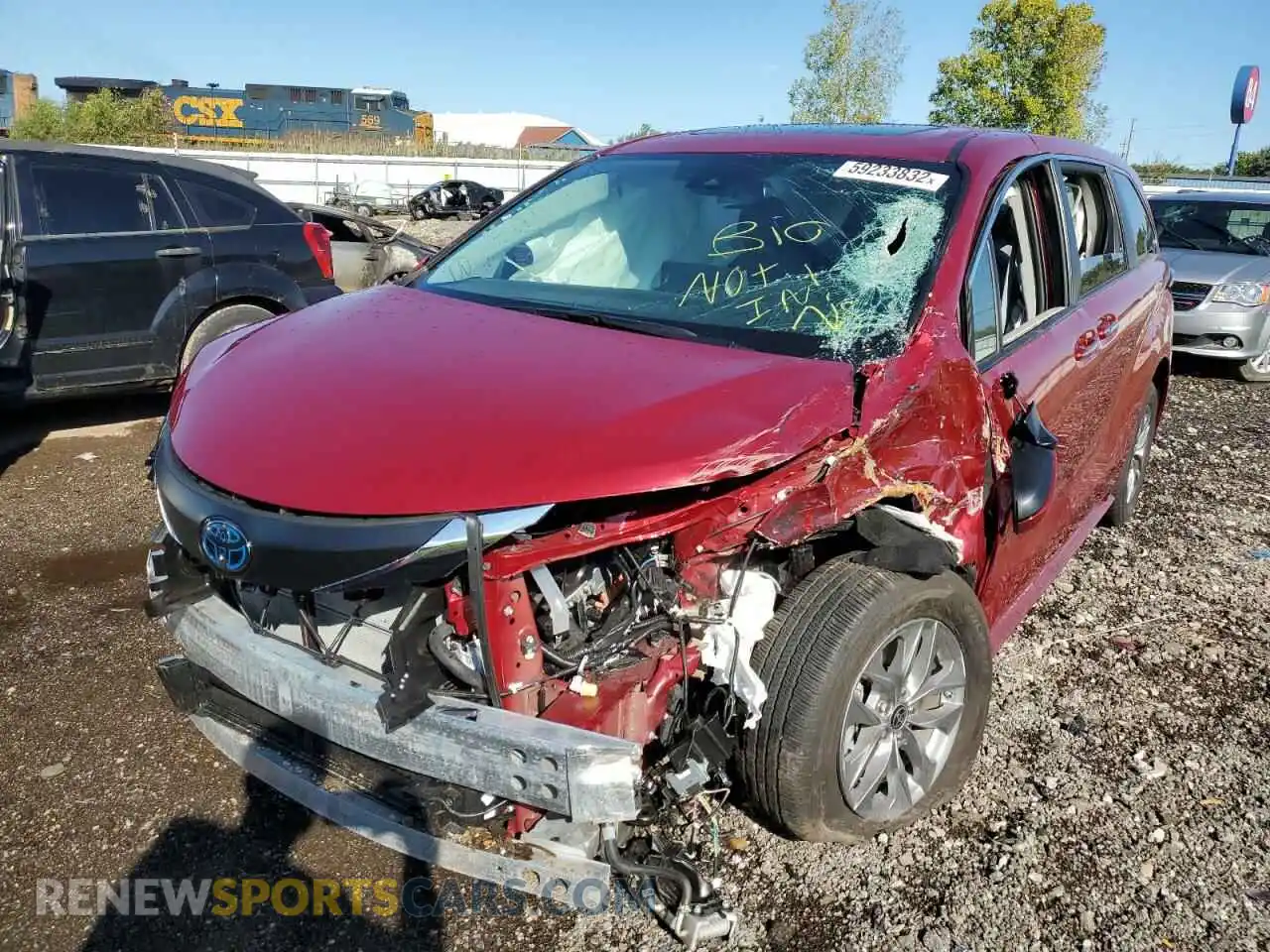 2 Фотография поврежденного автомобиля 5TDYRKEC0MS068860 TOYOTA SIENNA 2021