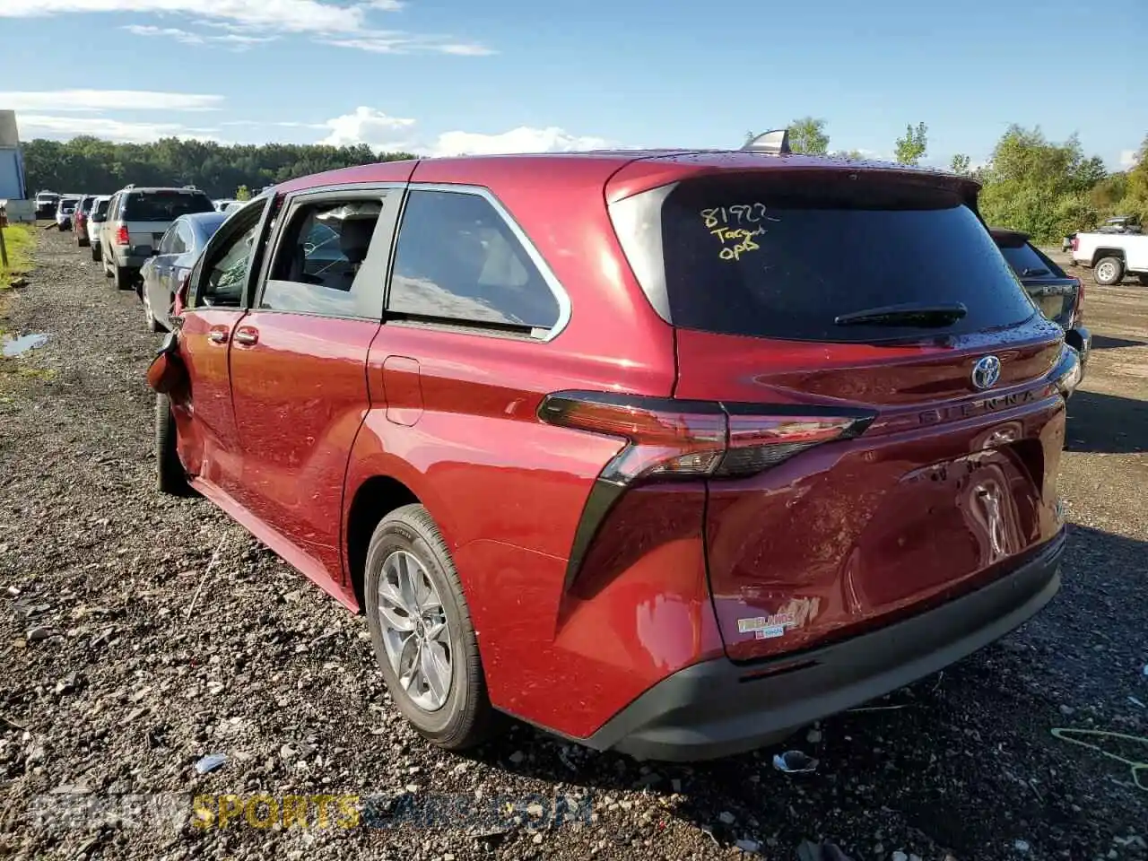 3 Фотография поврежденного автомобиля 5TDYRKEC0MS068860 TOYOTA SIENNA 2021