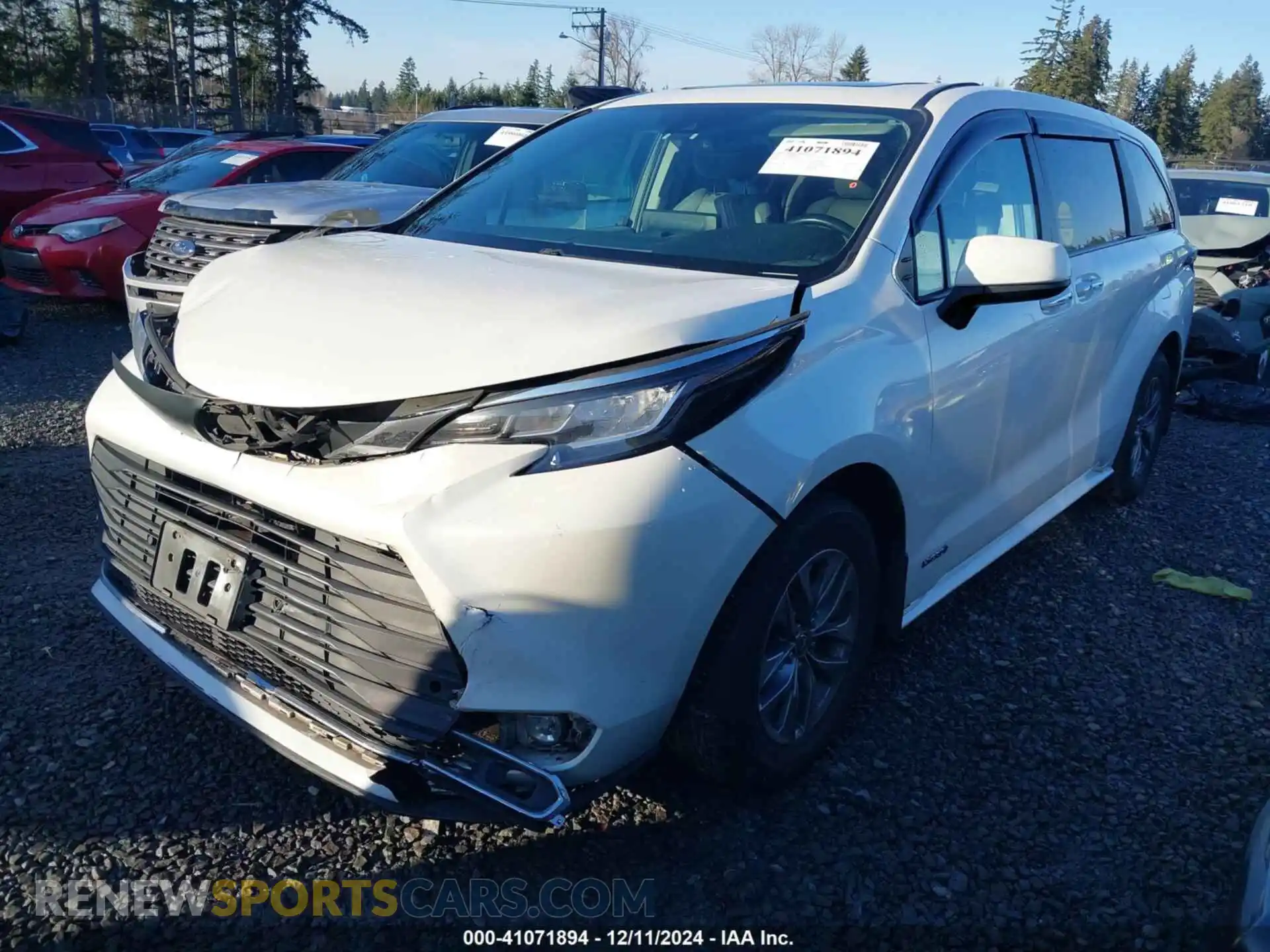 2 Photograph of a damaged car 5TDYRKEC1MS009316 TOYOTA SIENNA 2021