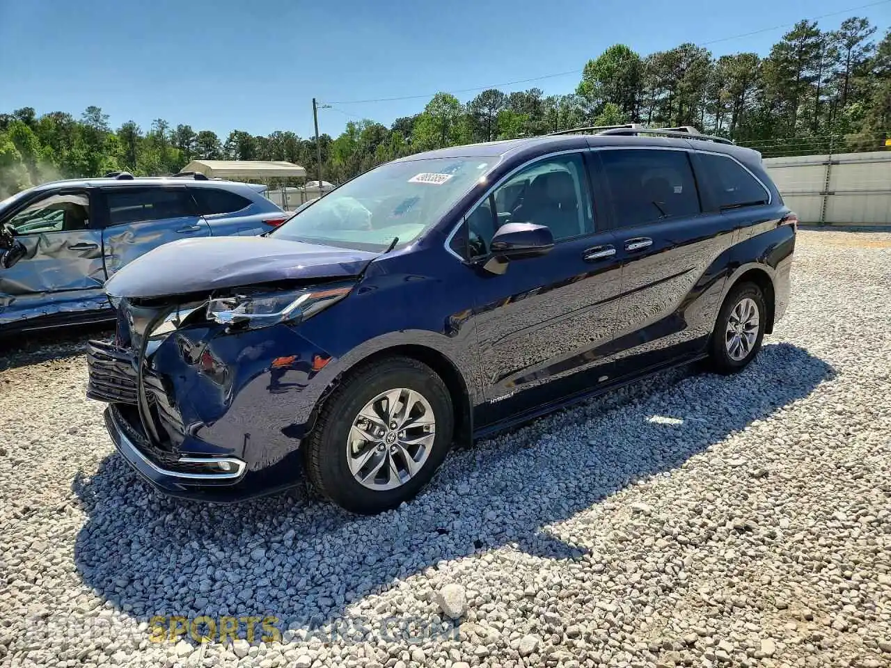 1 Photograph of a damaged car 5TDYRKEC1MS073842 TOYOTA SIENNA 2021