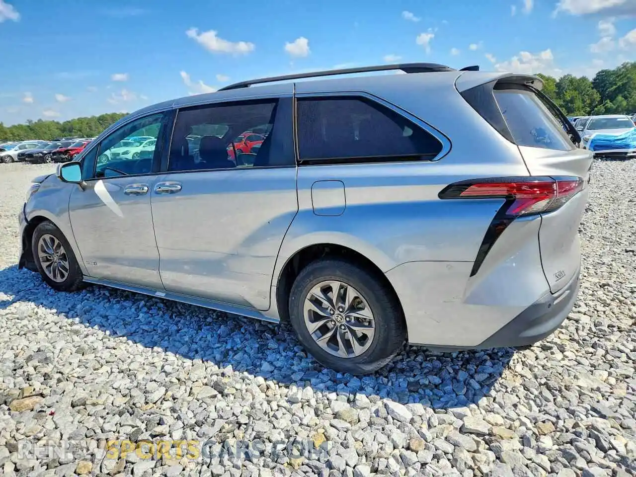 2 fotografías del automóvil dañado 5TDYRKEC2MS017974 TOYOTA SIENNA 2021