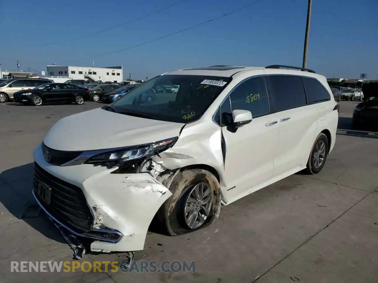 2 Photograph of a damaged car 5TDYRKEC2MS030367 TOYOTA SIENNA 2021