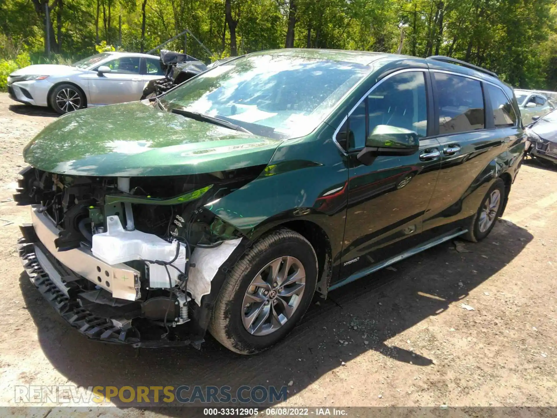 2 Фотография поврежденного автомобиля 5TDYRKEC4MS015384 TOYOTA SIENNA 2021