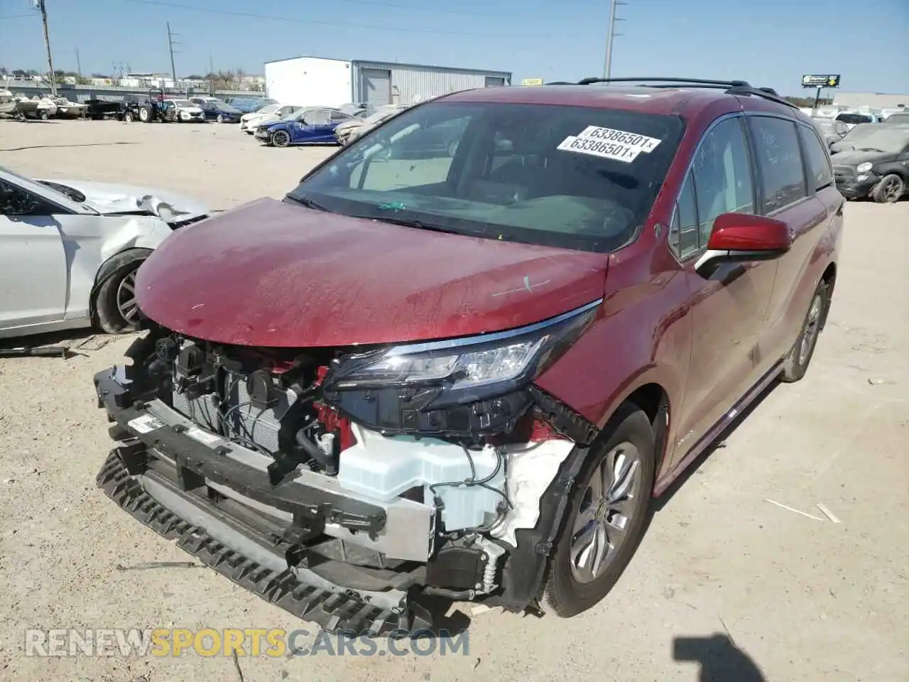 2 Photograph of a damaged car 5TDYRKEC5MS044666 TOYOTA SIENNA 2021