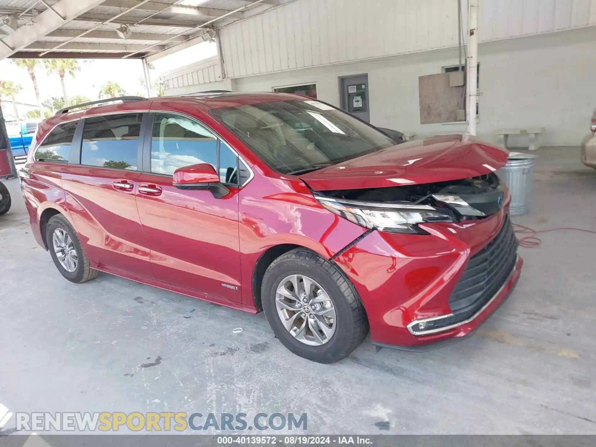 1 Photograph of a damaged car 5TDYRKEC5MS050628 TOYOTA SIENNA 2021