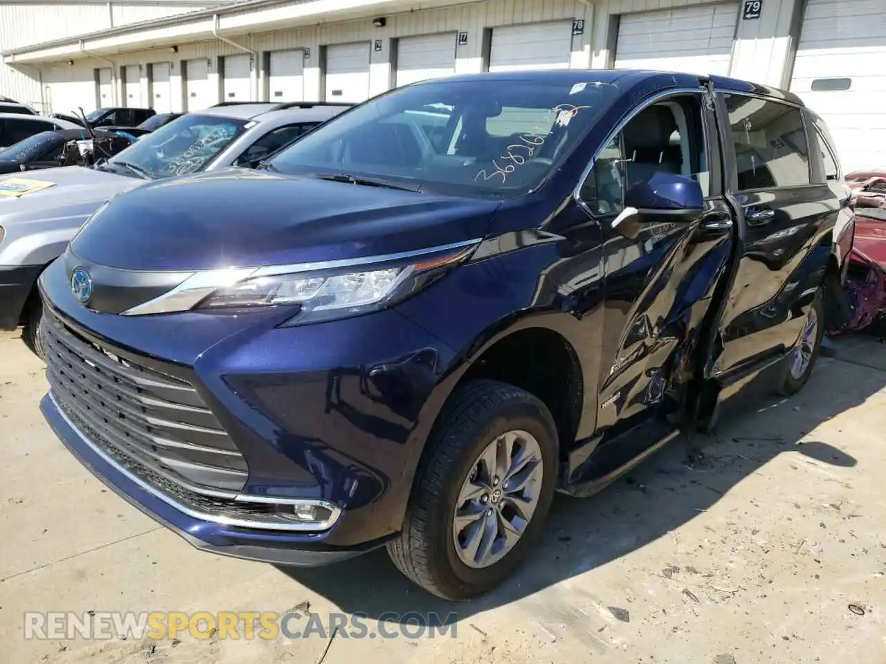 2 fotografías del automóvil dañado 5TDYRKEC6MS036768 TOYOTA SIENNA 2021