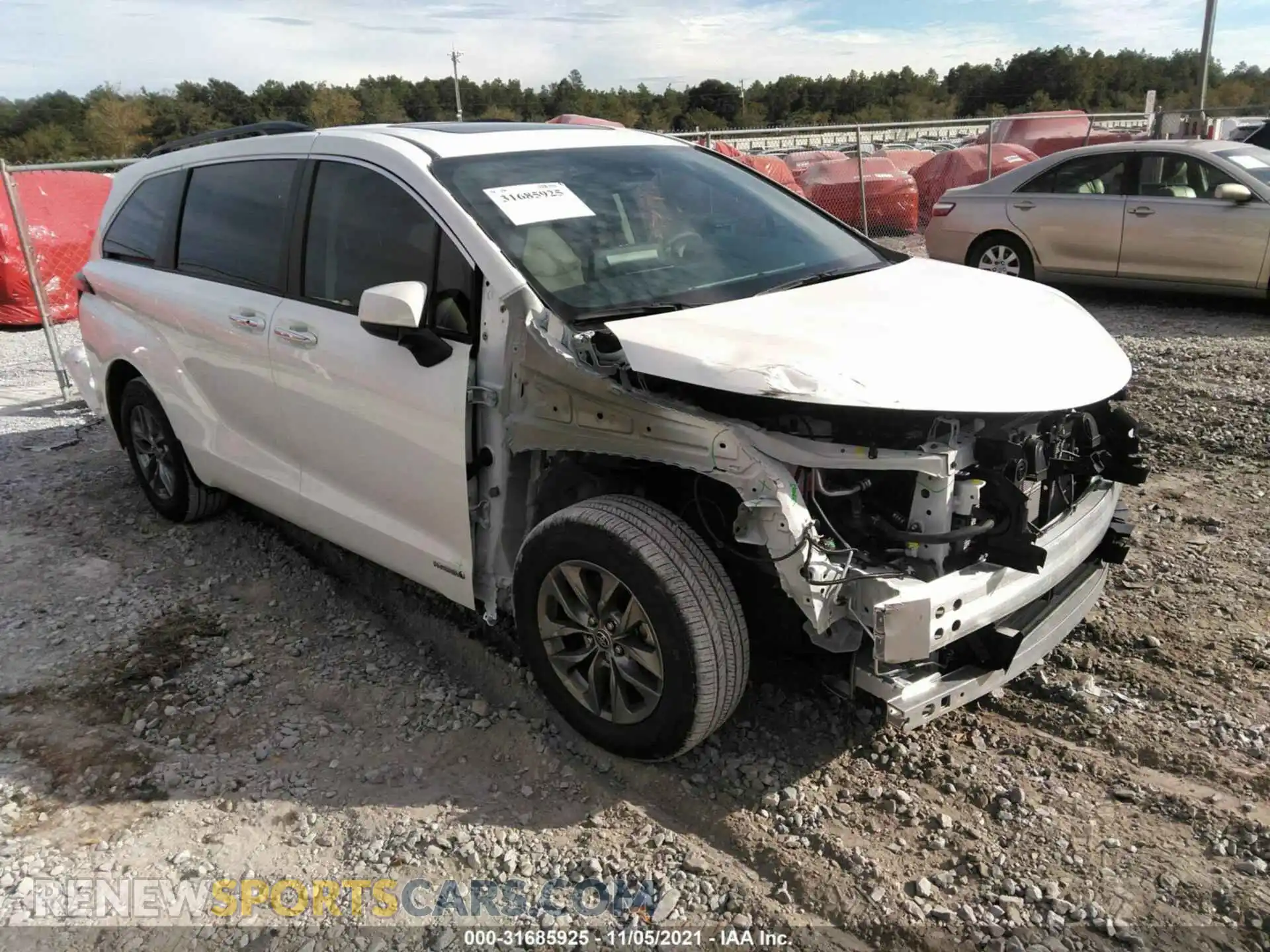 1 Photograph of a damaged car 5TDYRKEC6MS051576 TOYOTA SIENNA 2021