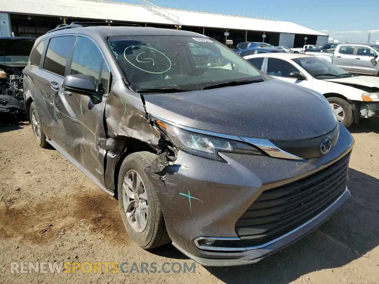 1 Фотография поврежденного автомобиля 5TDYRKEC7MS062926 TOYOTA SIENNA 2021