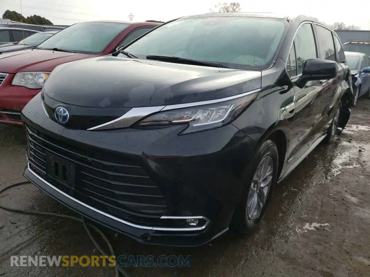 2 fotografías del automóvil dañado 5TDYRKEC9MS002923 TOYOTA SIENNA 2021