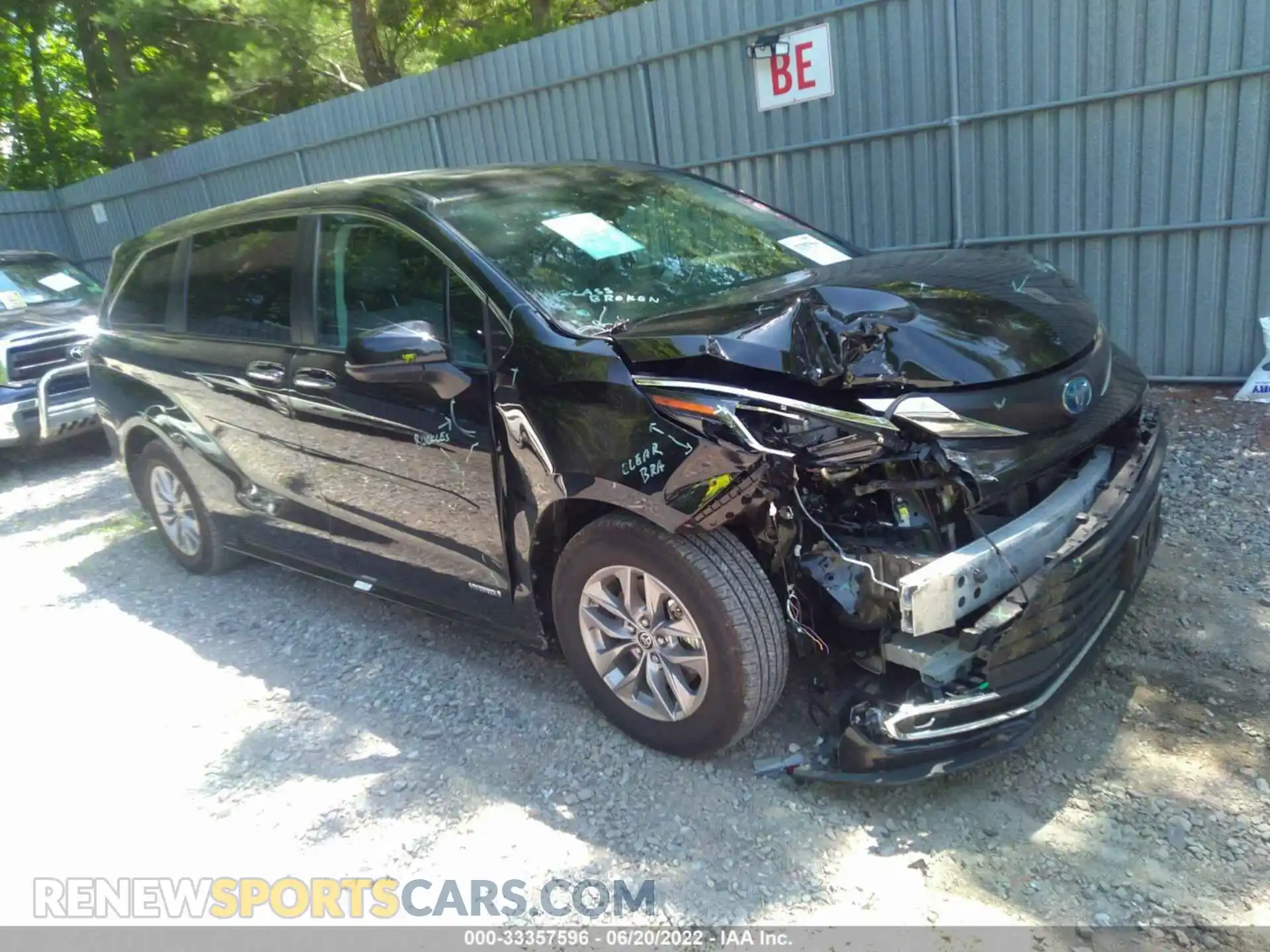 1 fotografías del automóvil dañado 5TDYRKEC9MS051801 TOYOTA SIENNA 2021