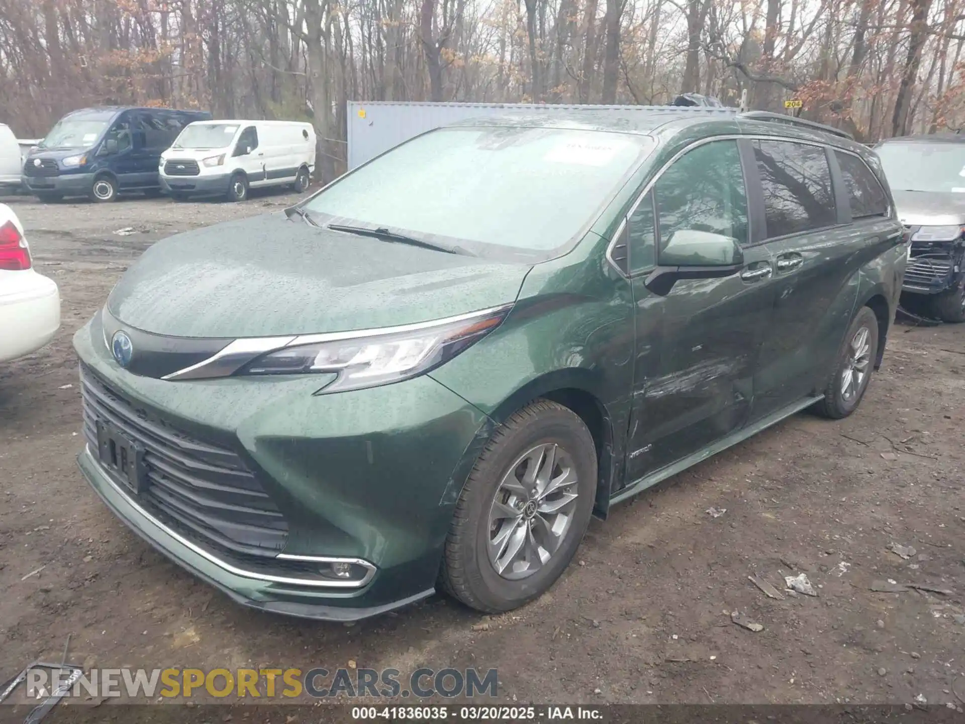 2 fotografías del automóvil dañado 5TDYRKEC9MS063446 TOYOTA SIENNA 2021