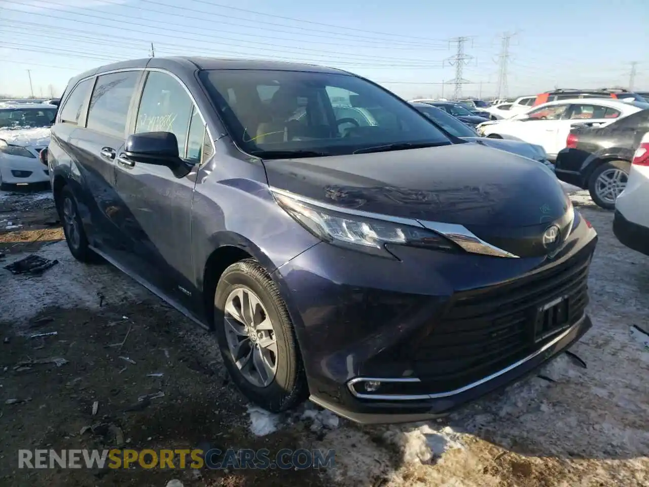 1 Photograph of a damaged car 5TDYRKECXMS008312 TOYOTA SIENNA 2021