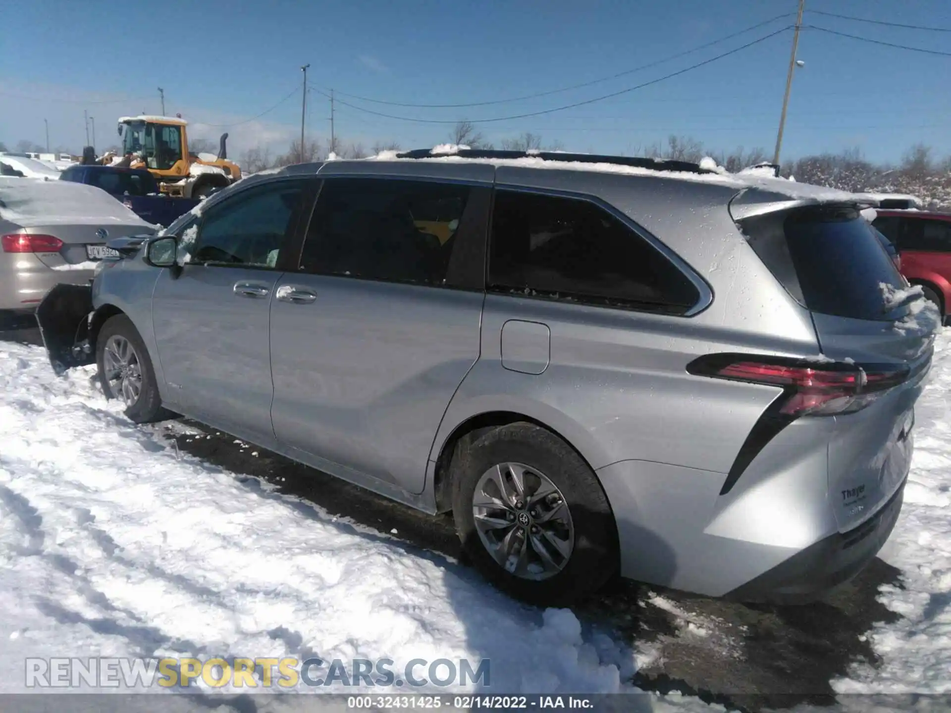 3 fotografías del automóvil dañado 5TDYSKFC1MS037264 TOYOTA SIENNA 2021