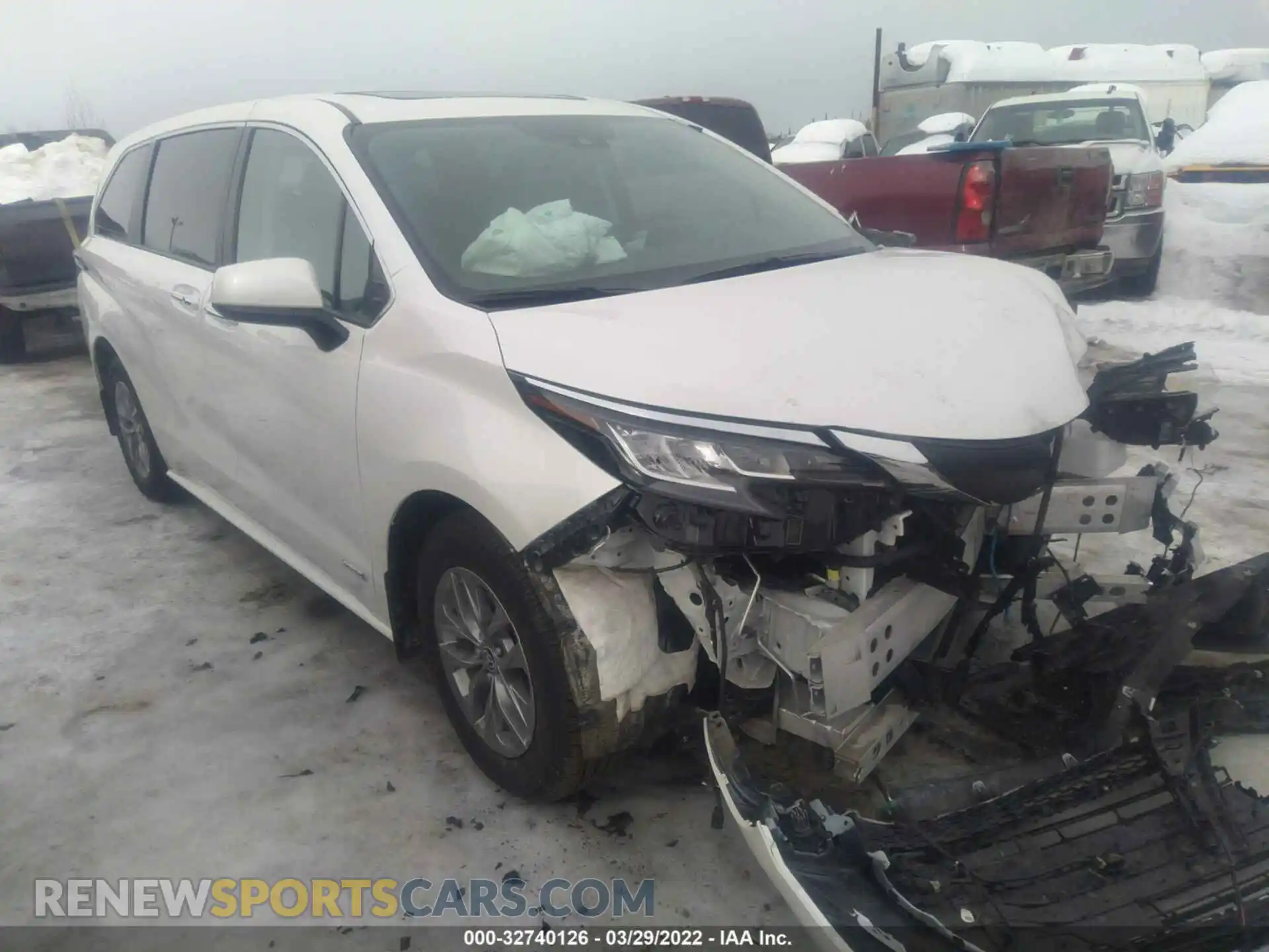 1 fotografías del automóvil dañado 5TDYSKFC3MS030817 TOYOTA SIENNA 2021