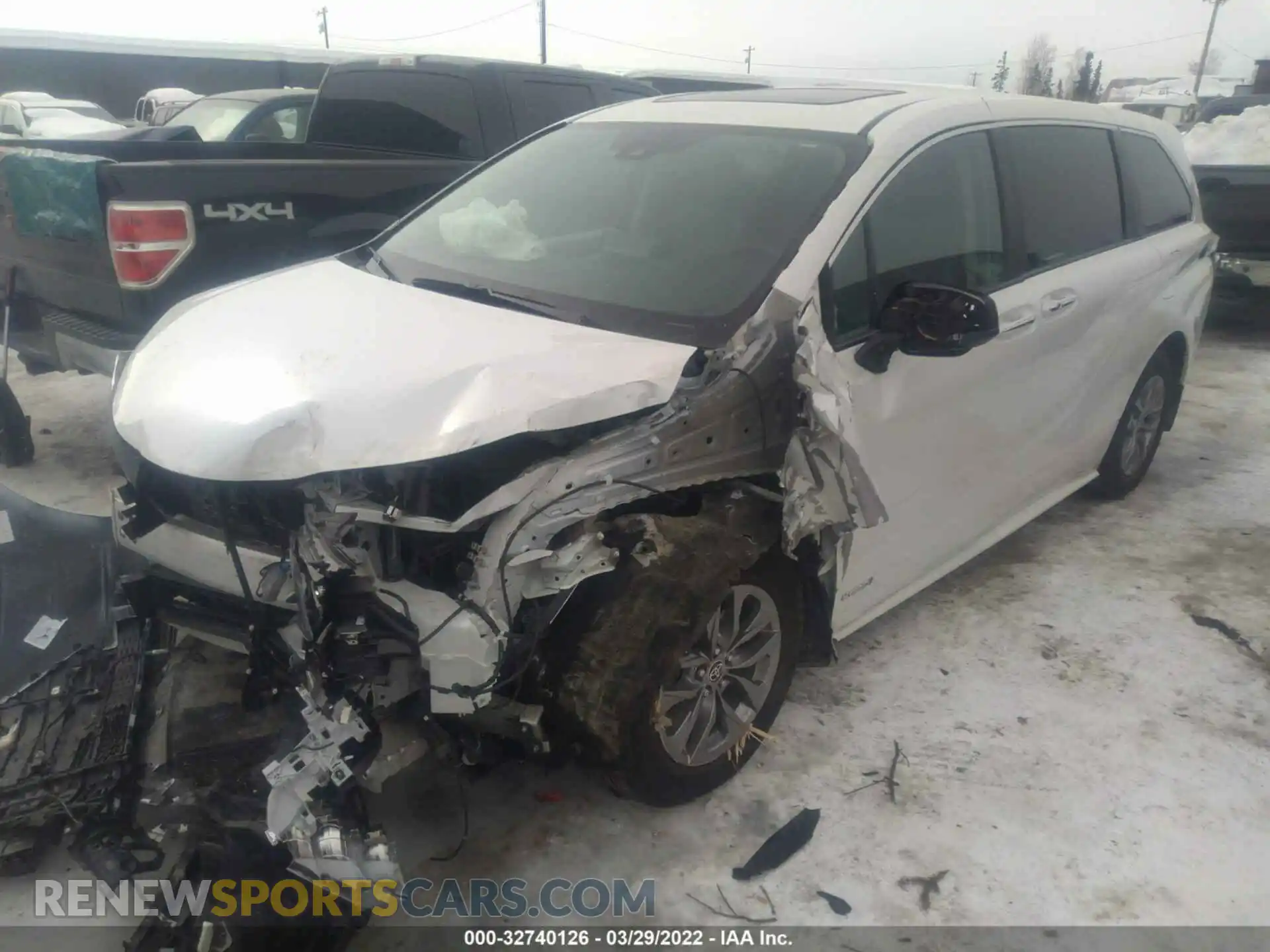 2 fotografías del automóvil dañado 5TDYSKFC3MS030817 TOYOTA SIENNA 2021