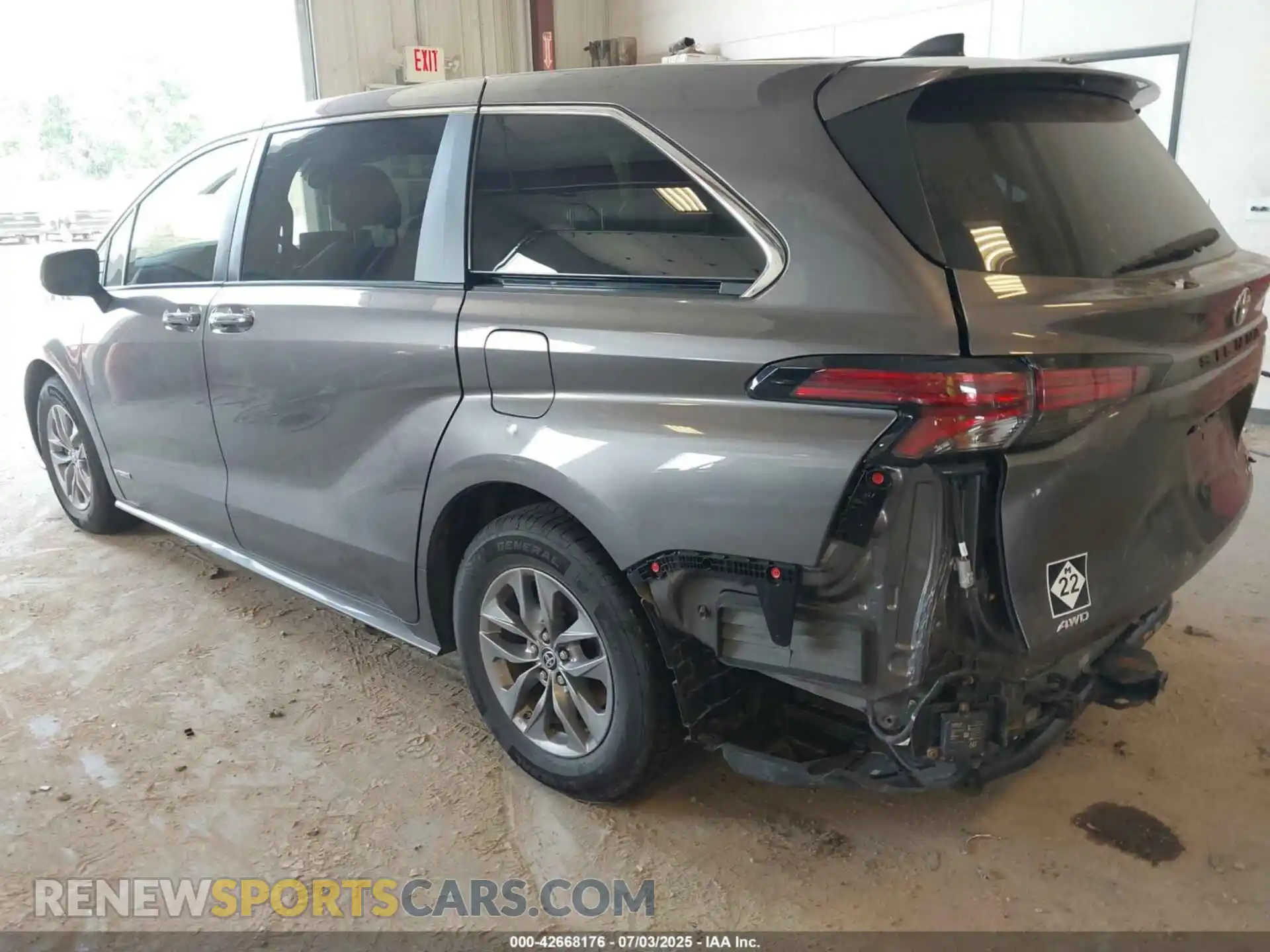 3 Фотография поврежденного автомобиля 5TDYSKFC5MS015719 TOYOTA SIENNA 2021