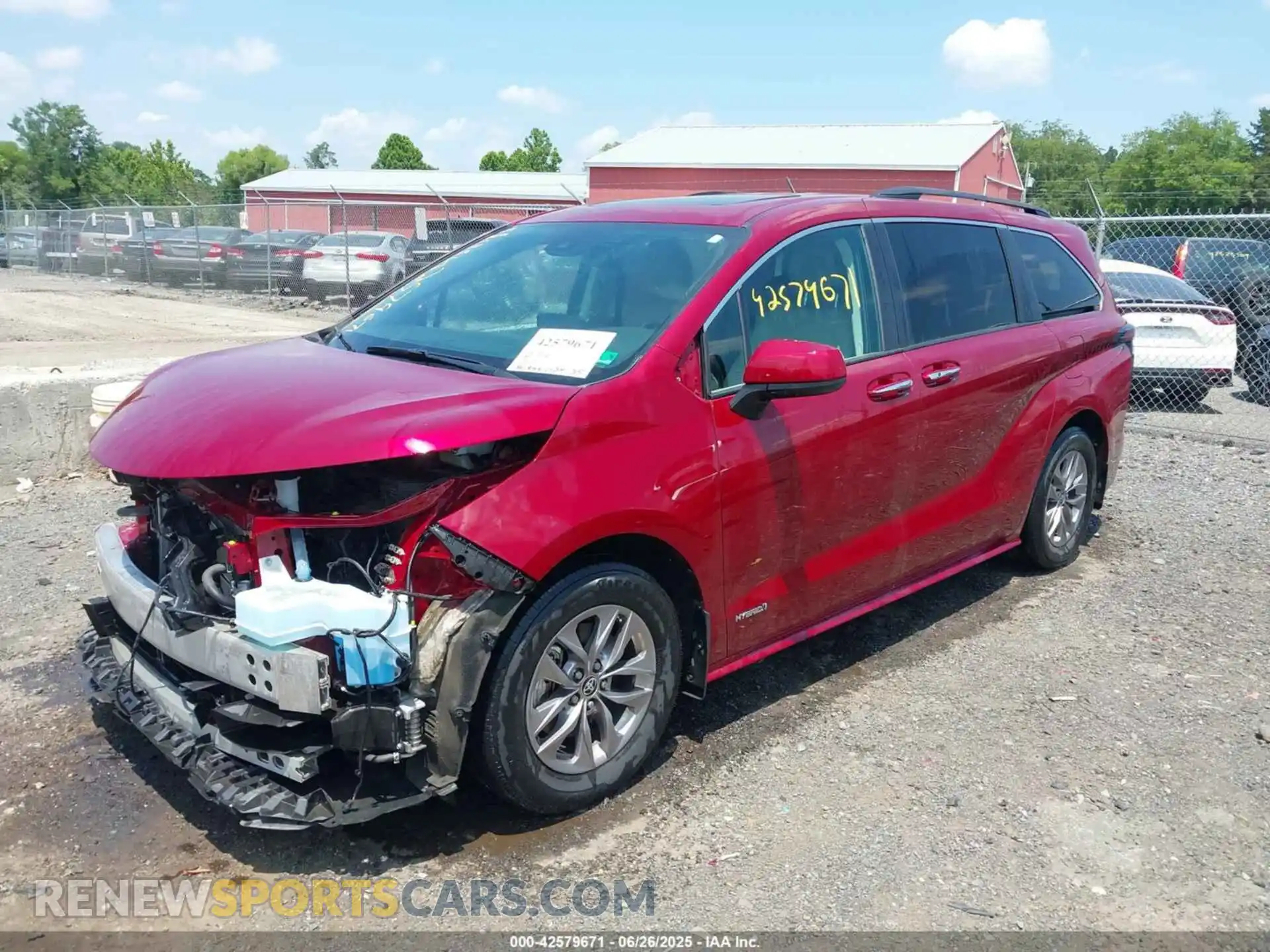 2 Фотография поврежденного автомобиля 5TDYSKFC5MS018541 TOYOTA SIENNA 2021