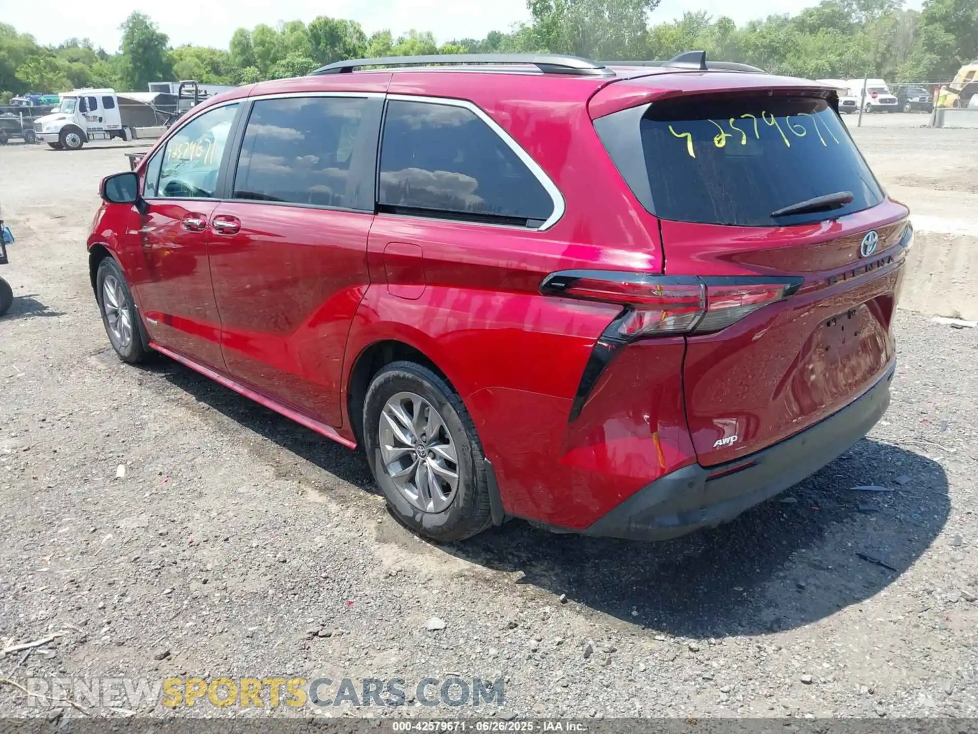 3 Фотография поврежденного автомобиля 5TDYSKFC5MS018541 TOYOTA SIENNA 2021