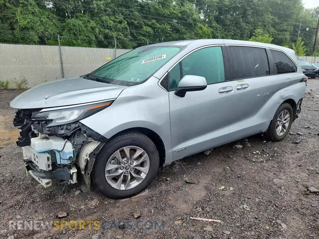 1 Фотография поврежденного автомобиля 5TDYSKFC5MS037137 TOYOTA SIENNA 2021