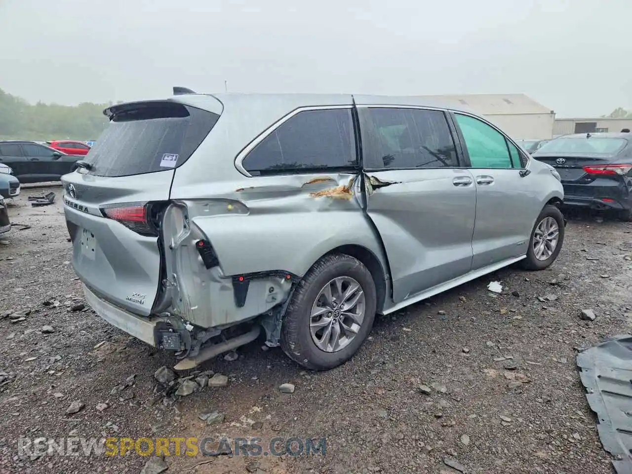 3 Фотография поврежденного автомобиля 5TDYSKFC5MS037137 TOYOTA SIENNA 2021