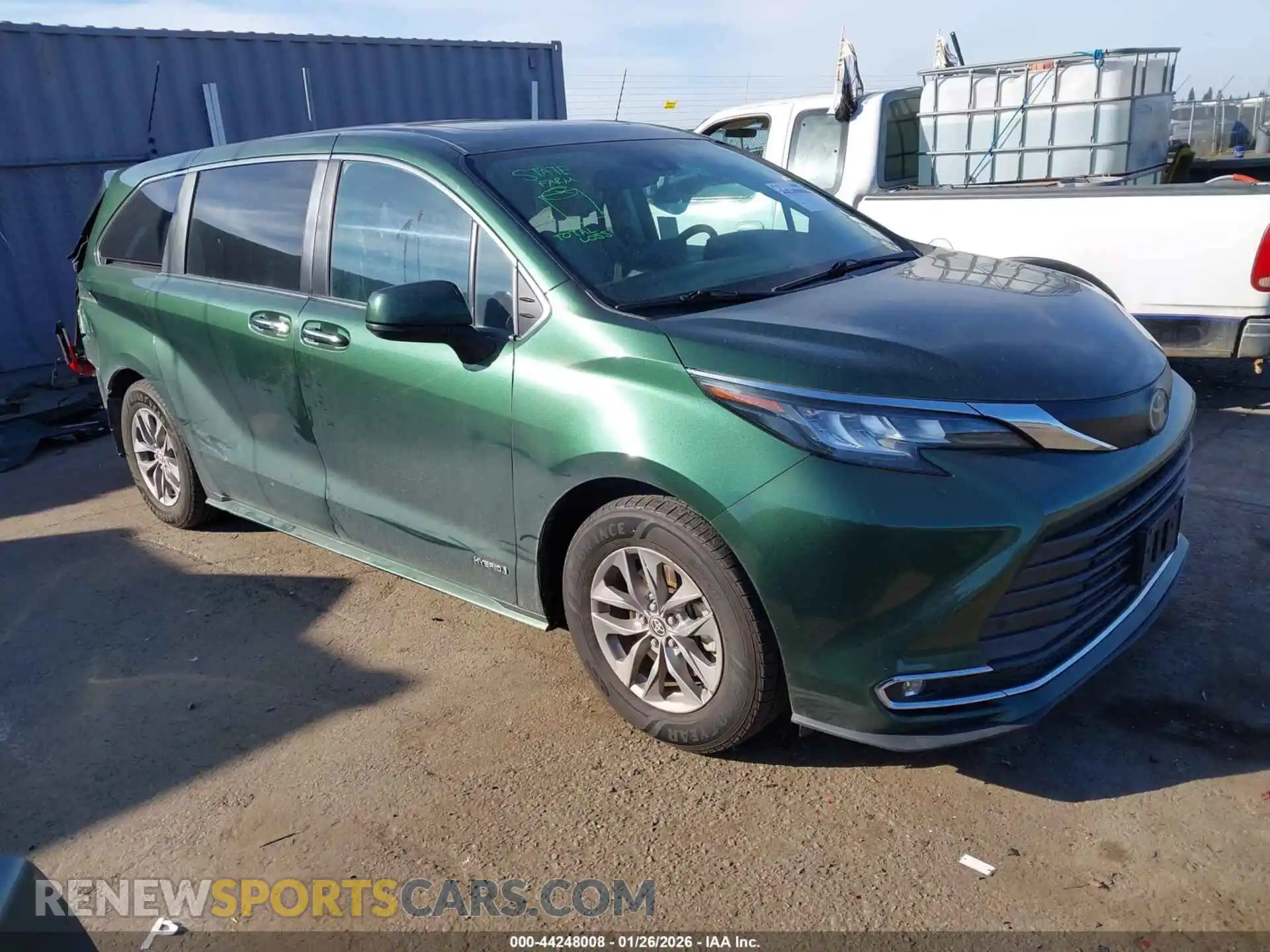 1 Photograph of a damaged car 5TDYSKFCXMS006448 TOYOTA SIENNA 2021