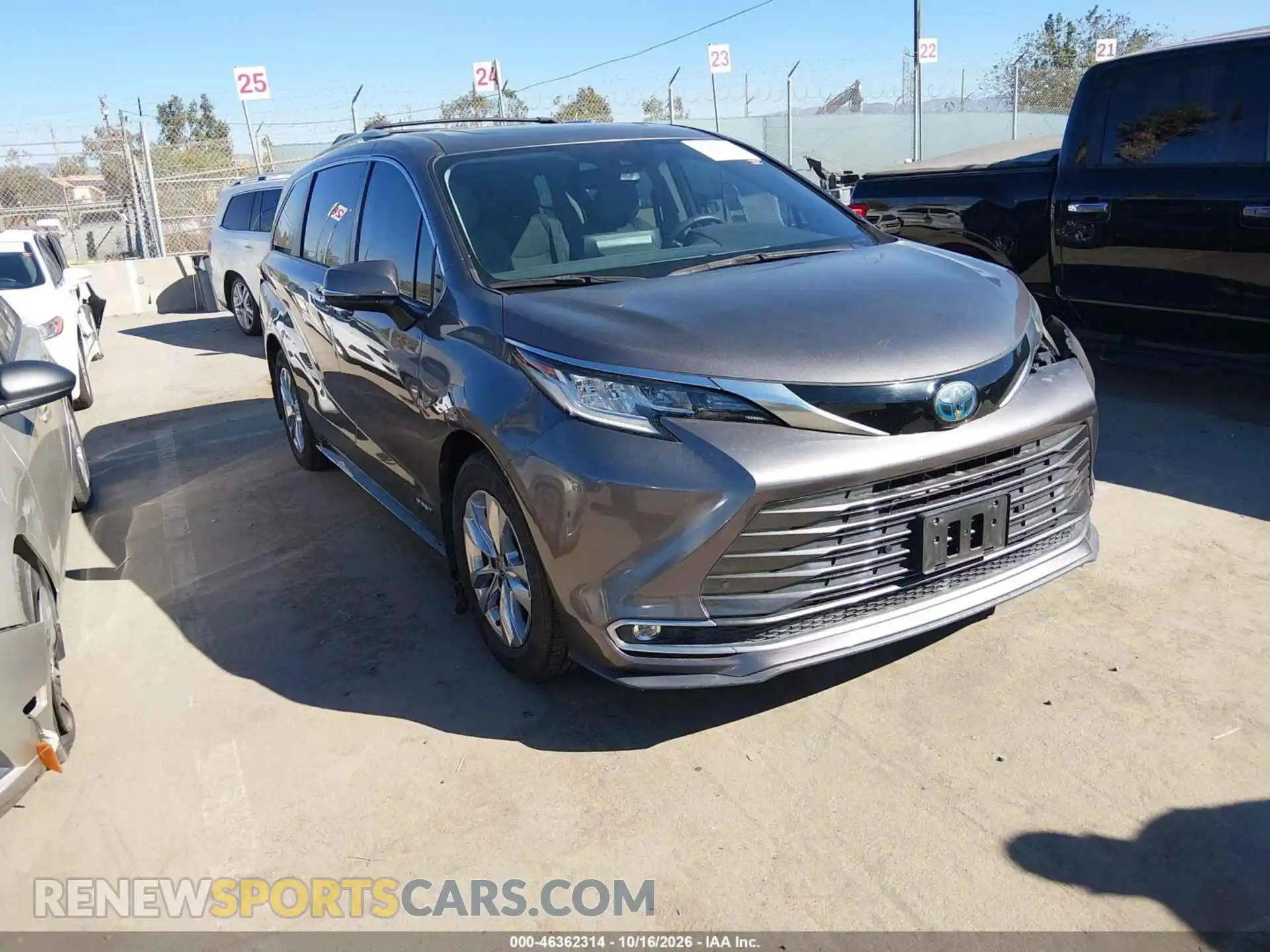 1 Photograph of a damaged car 5TDZRKEC0MS041369 TOYOTA SIENNA 2021