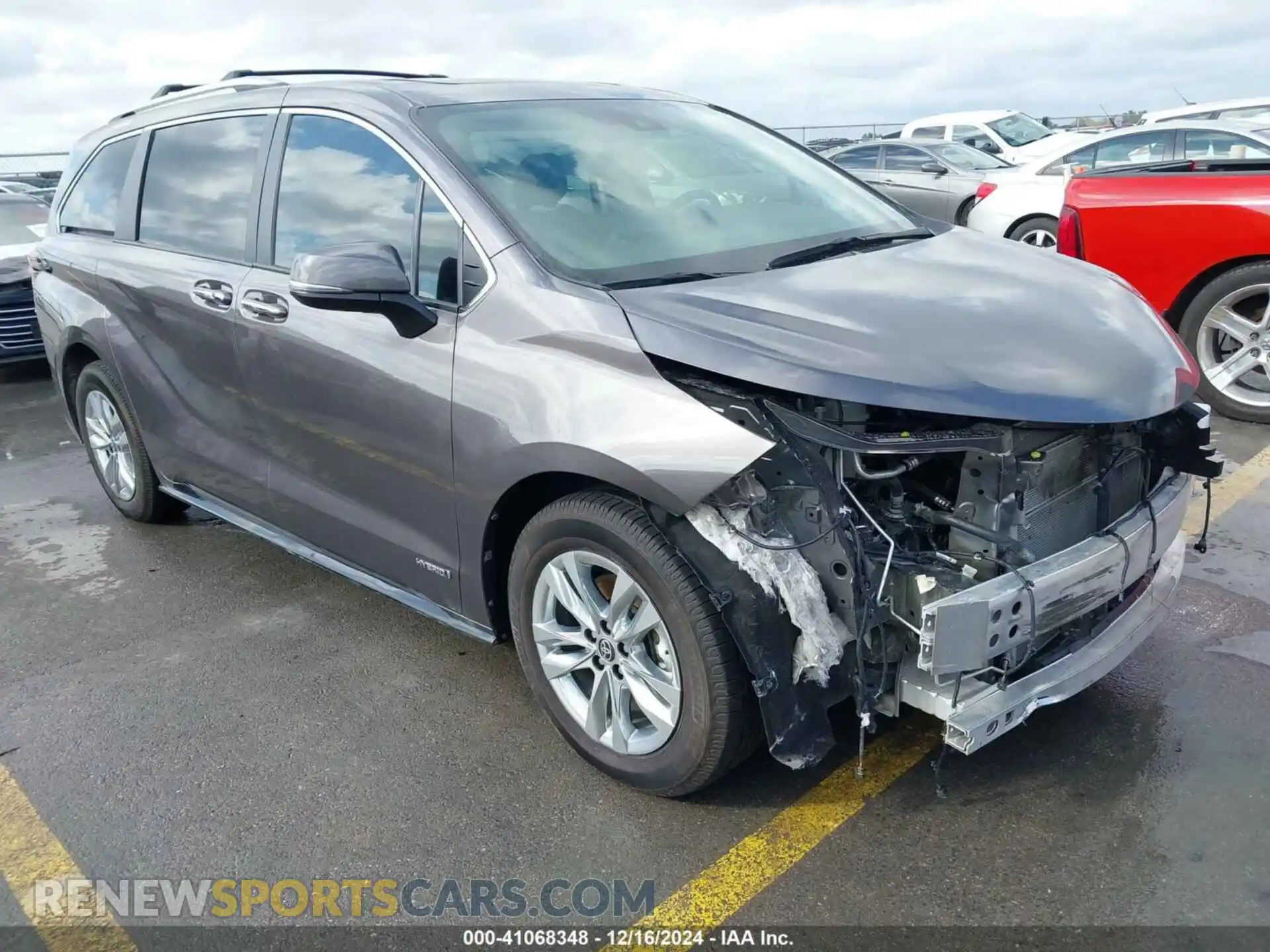 1 Photograph of a damaged car 5TDZRKEC3MS013002 TOYOTA SIENNA 2021
