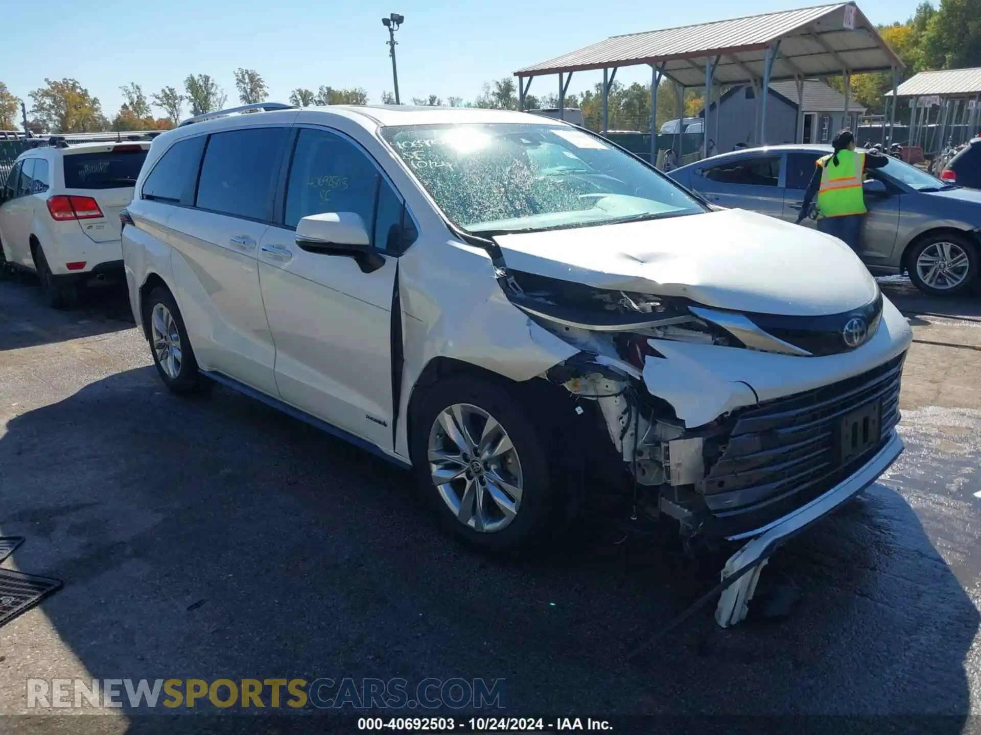 1 Photograph of a damaged car 5TDZRKEC6MS002771 TOYOTA SIENNA 2021