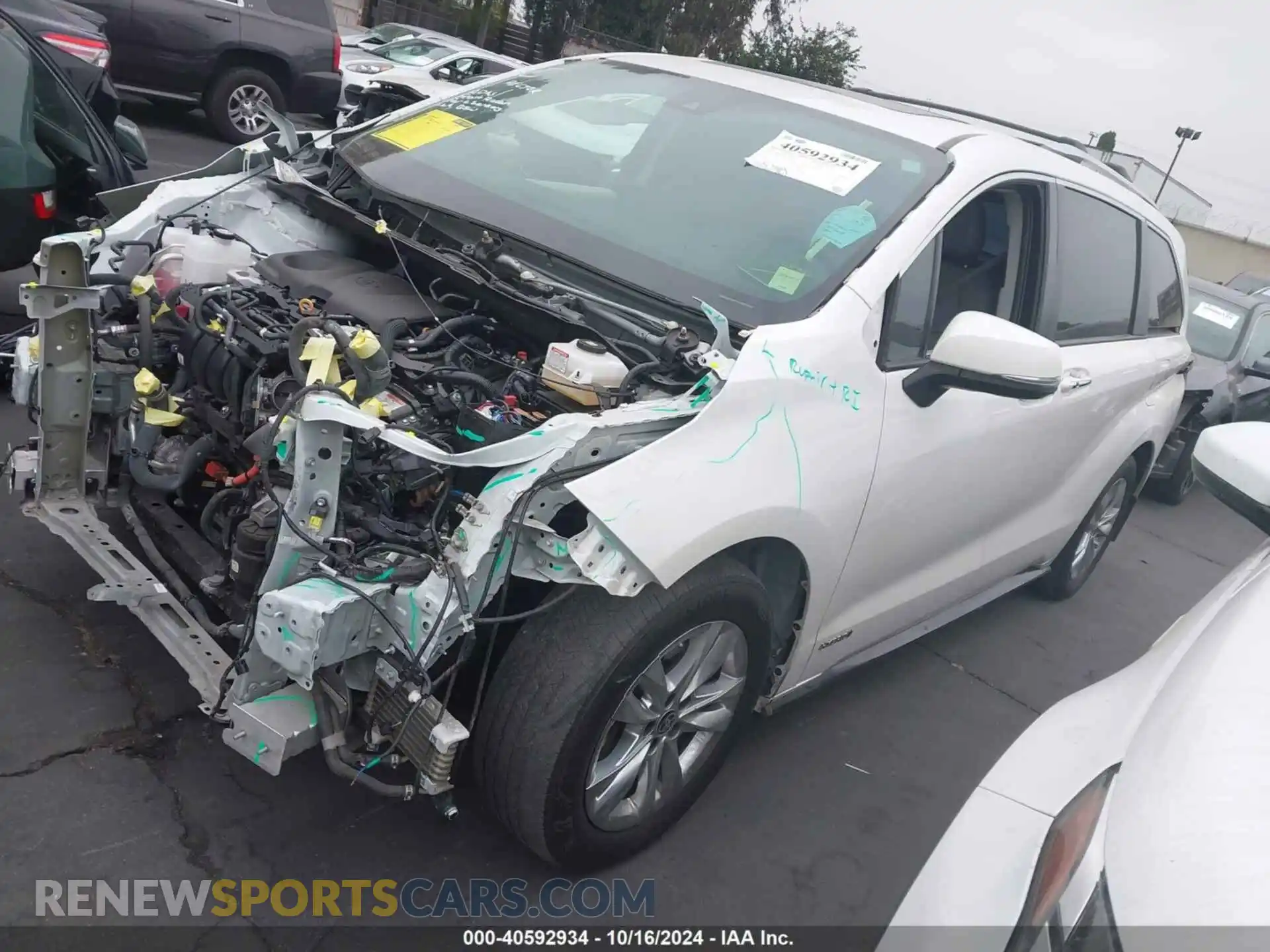 2 Фотография поврежденного автомобиля 5TDZRKEC9MS061314 TOYOTA SIENNA 2021