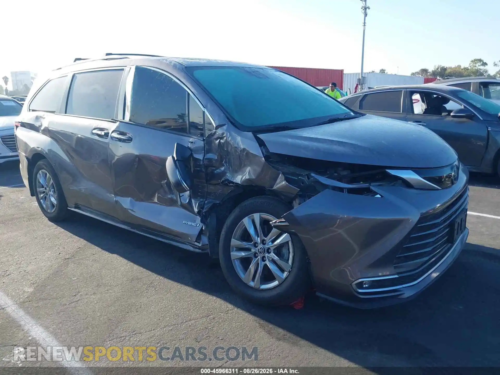 1 Photograph of a damaged car 5TDZRKECXMS057935 TOYOTA SIENNA 2021