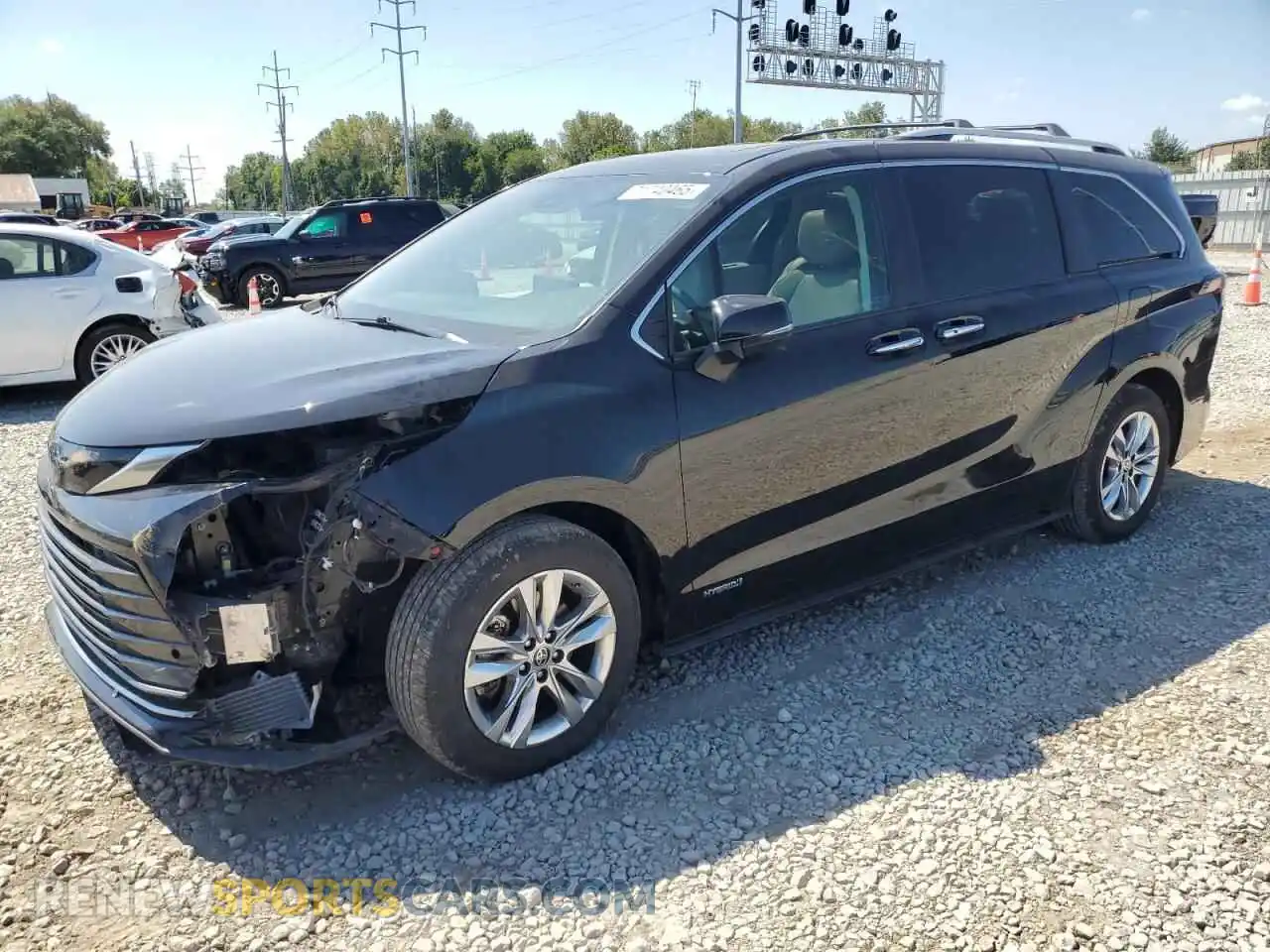 1 Photograph of a damaged car 5TDZSKFC7MS009747 TOYOTA SIENNA 2021