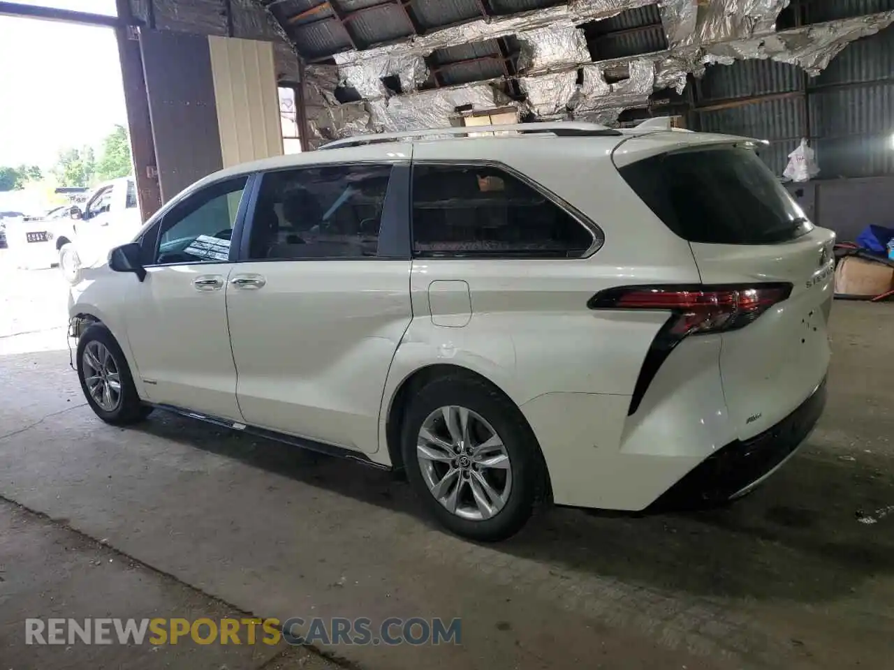 2 fotografías del automóvil dañado 5TDZSKFC8MS003939 TOYOTA SIENNA 2021