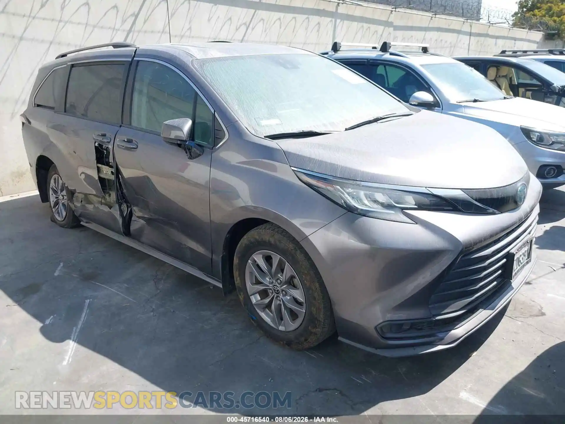 1 fotografías del automóvil dañado 5TDBRKEC2NS086882 TOYOTA SIENNA 2022