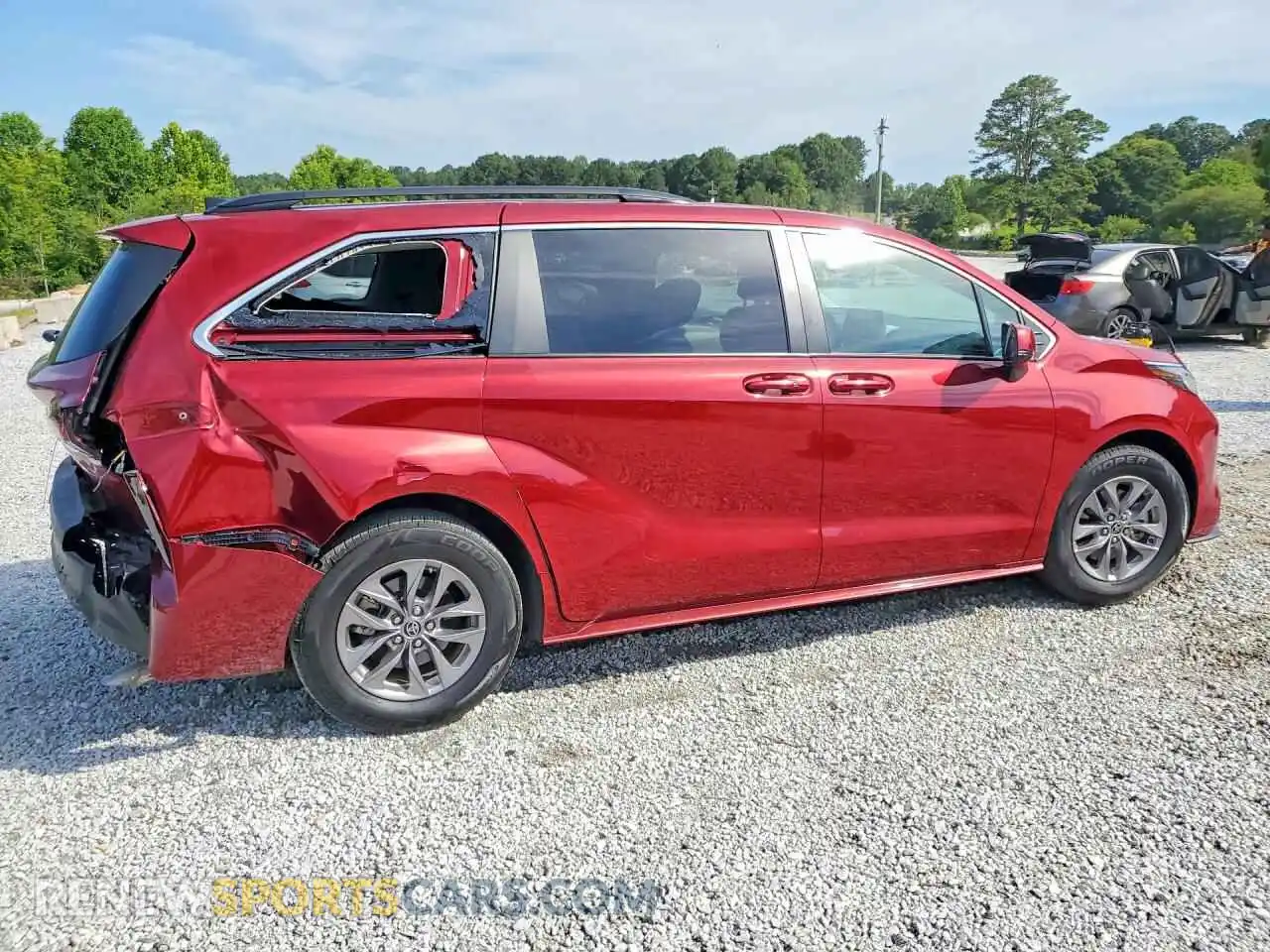 3 fotografías del automóvil dañado 5TDBRKECXNS130952 TOYOTA SIENNA 2022